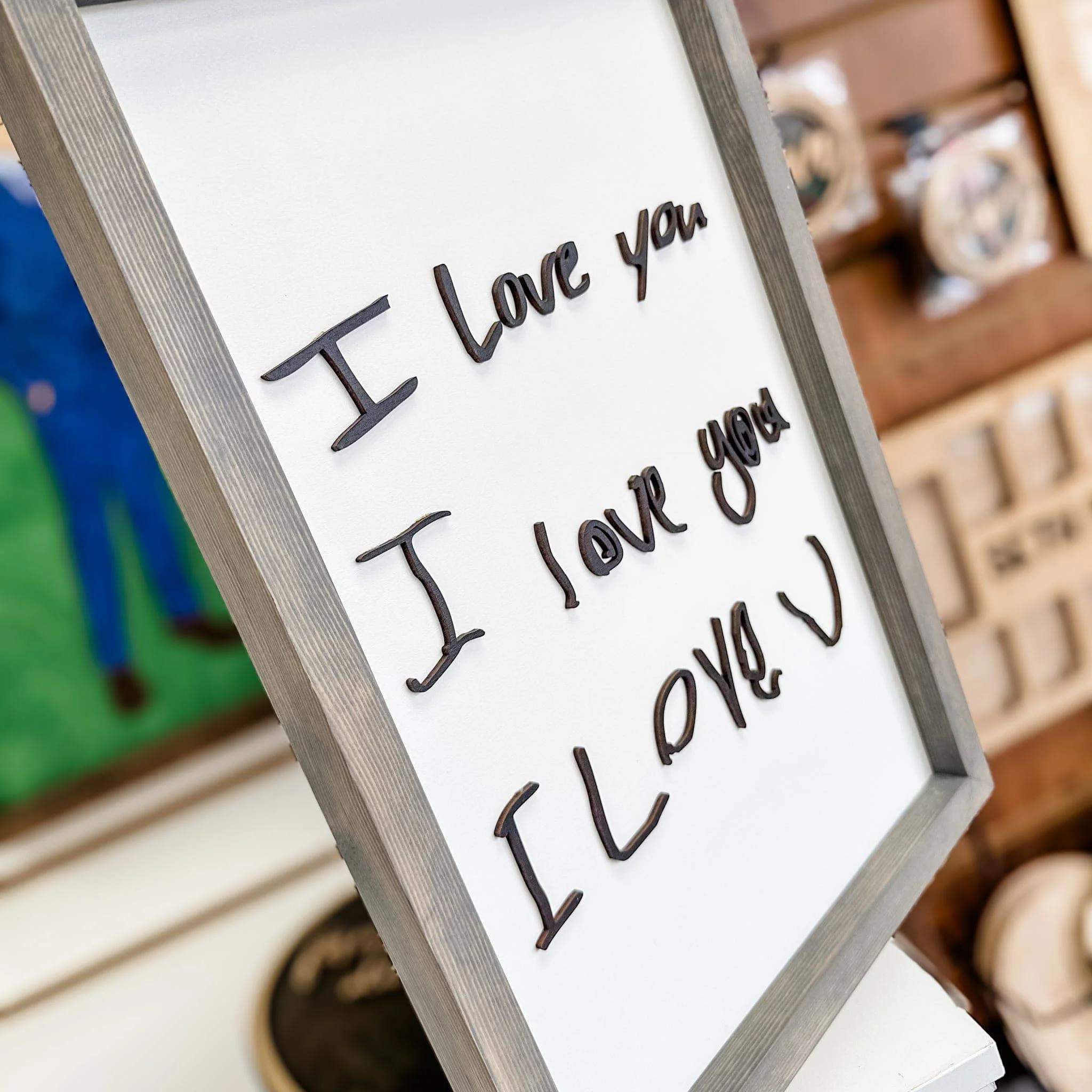 "I Love You" Handwriting Artwork - Image 4