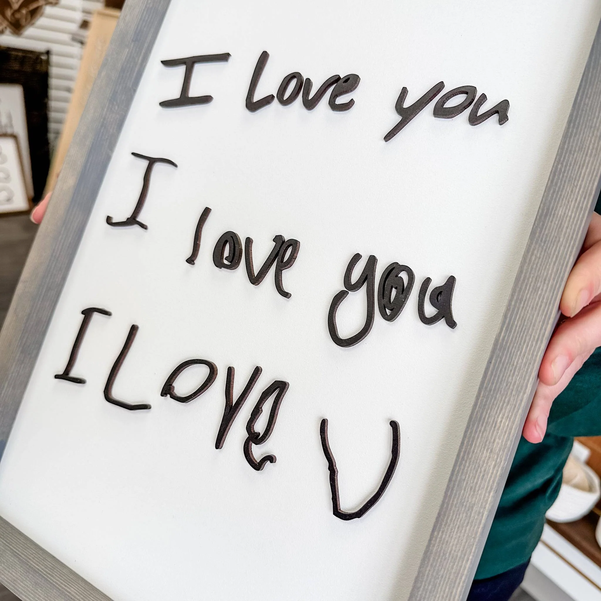 "I Love You" Handwriting Artwork - Image 5