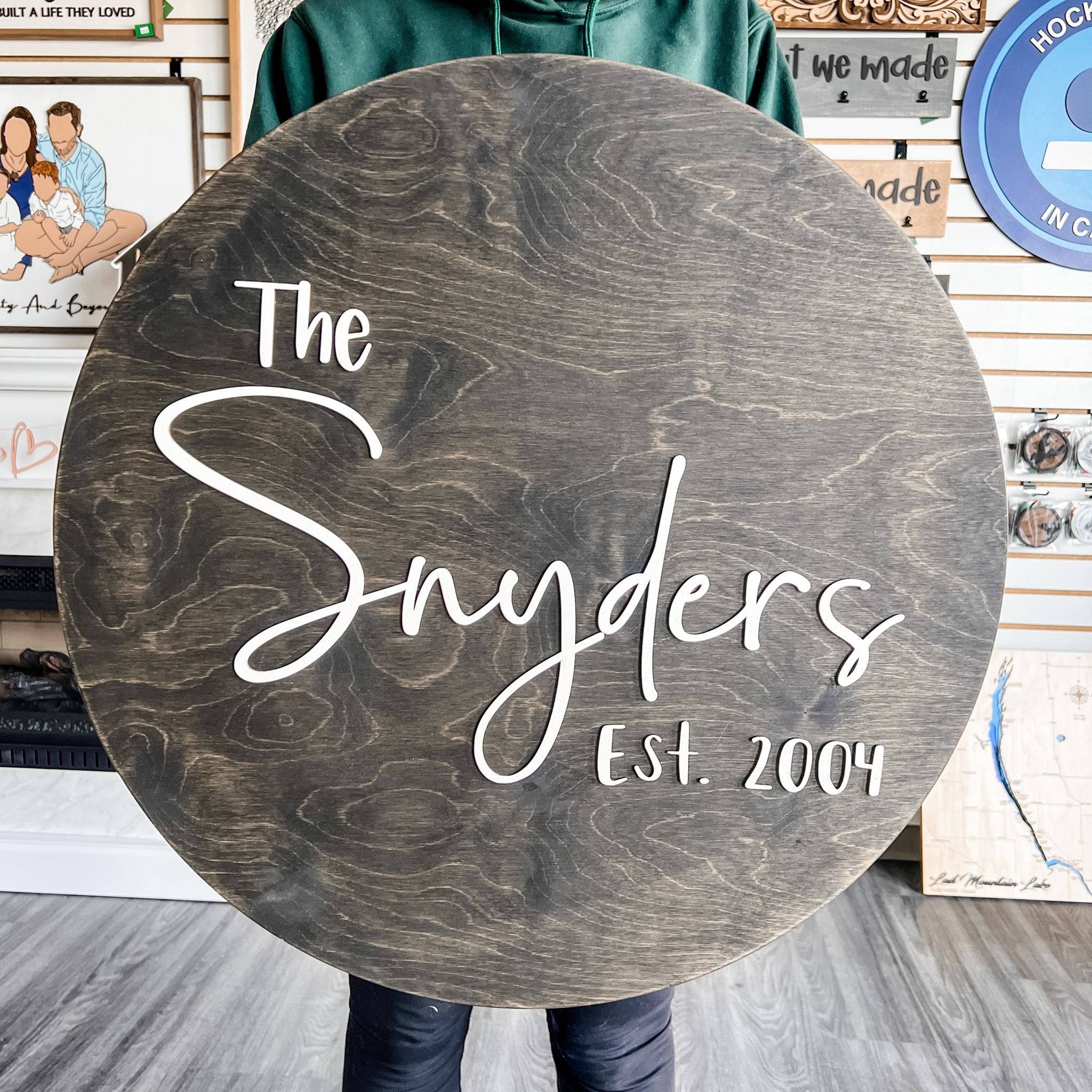 Round Wood Wedding Guestbook Sign - Image 5