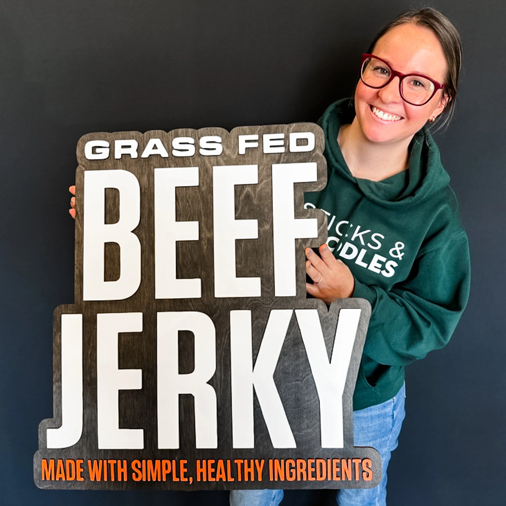 Custom Shaped Wood Logo Sign - Image 5