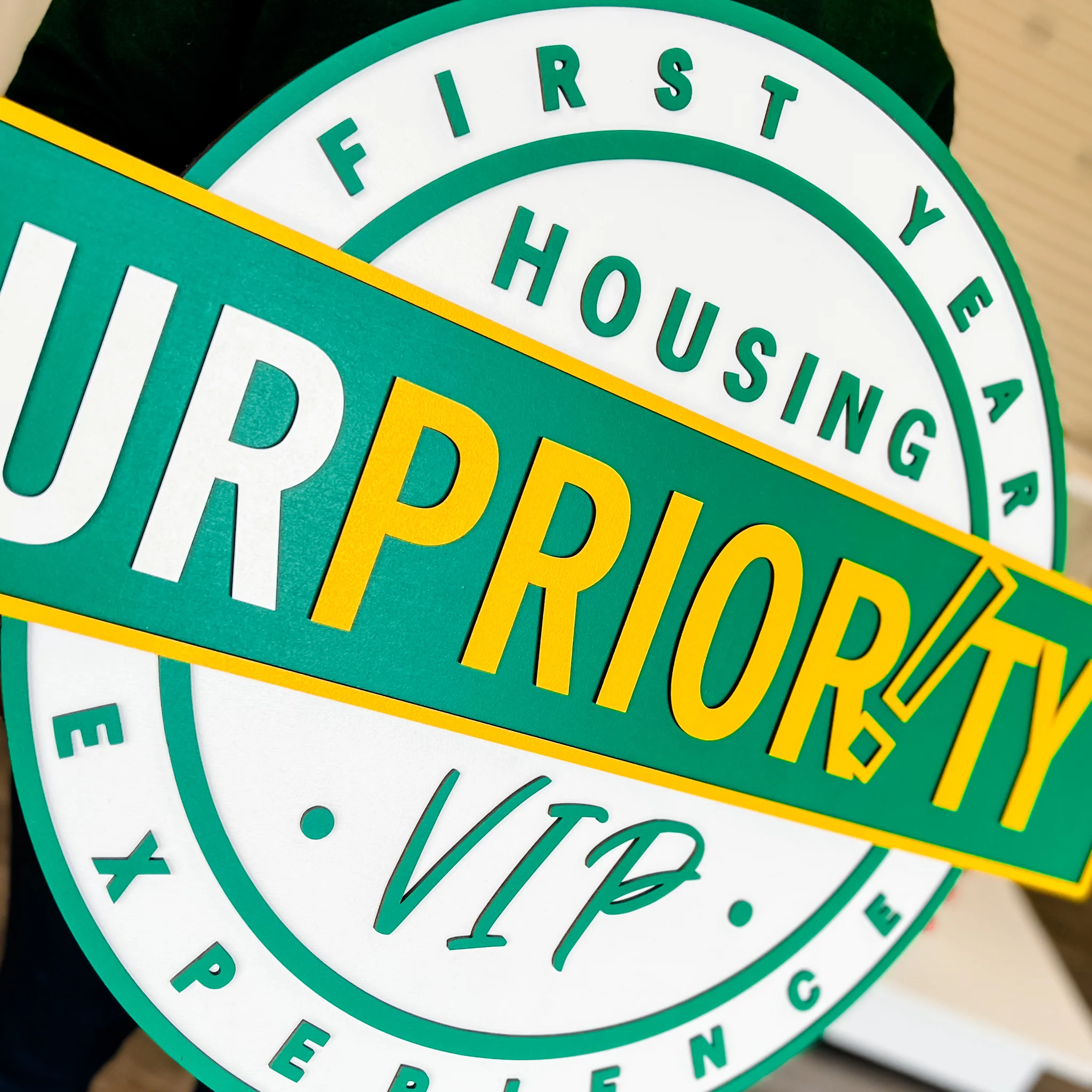 Custom Shaped Wood Logo Sign - Image 7