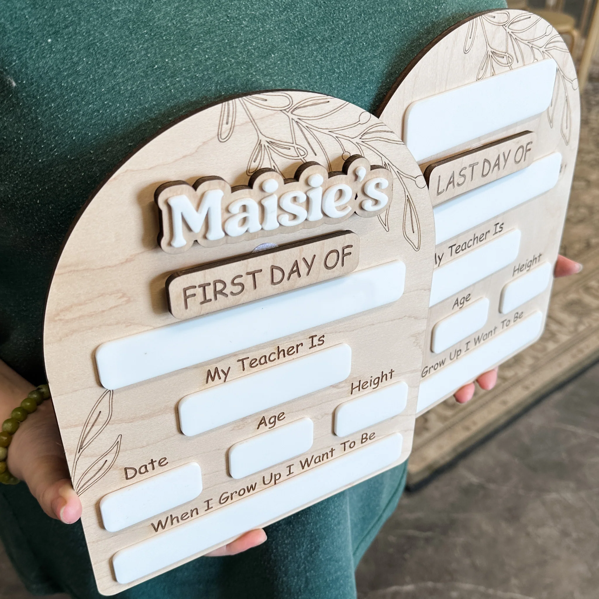 First & Last Day of School • Reversible Wood Arch Mini Sign • For Back to School & Year-End Memories - Image 12