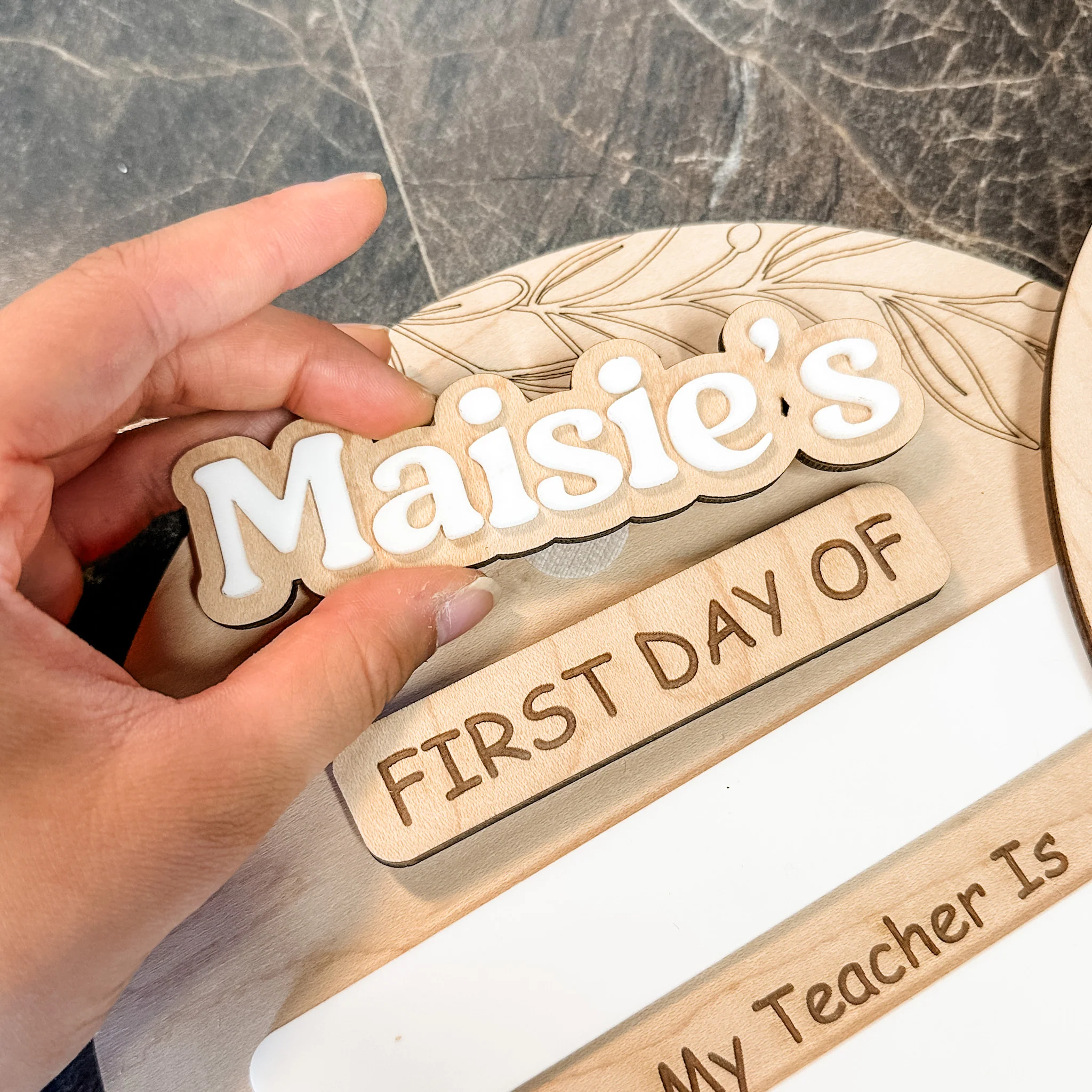 First & Last Day of School • Reversible Wood Arch Mini Sign • For Back to School & Year-End Memories - Image 4