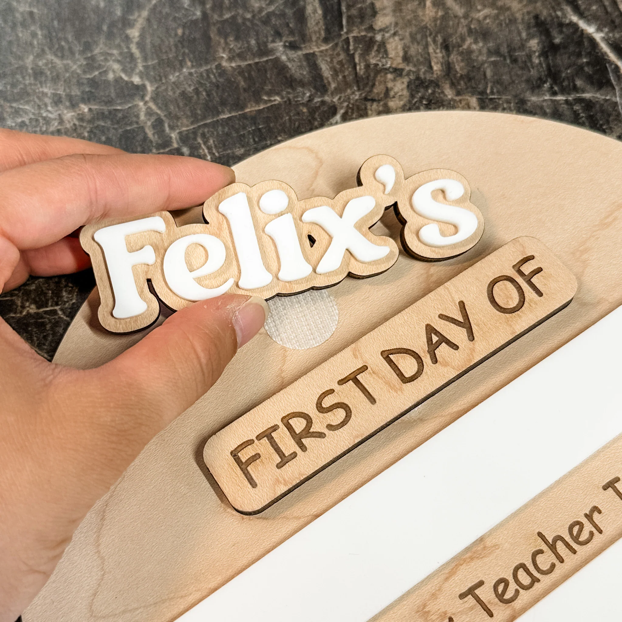 First & Last Day of School • Reversible Wood Arch Mini Sign • For Back to School & Year-End Memories - Image 5