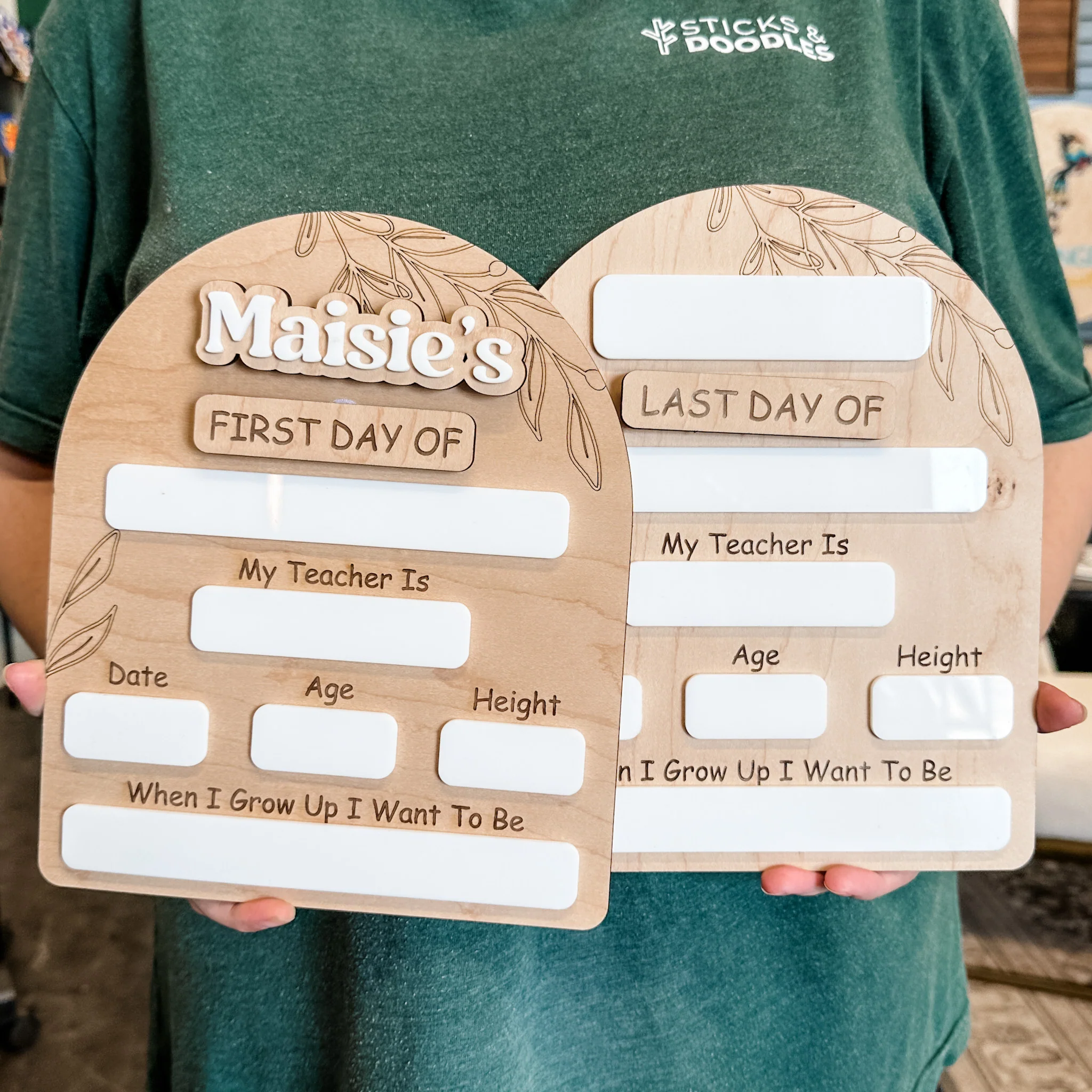 First & Last Day of School • Reversible Wood Arch Mini Sign • For Back to School & Year-End Memories - Image 6