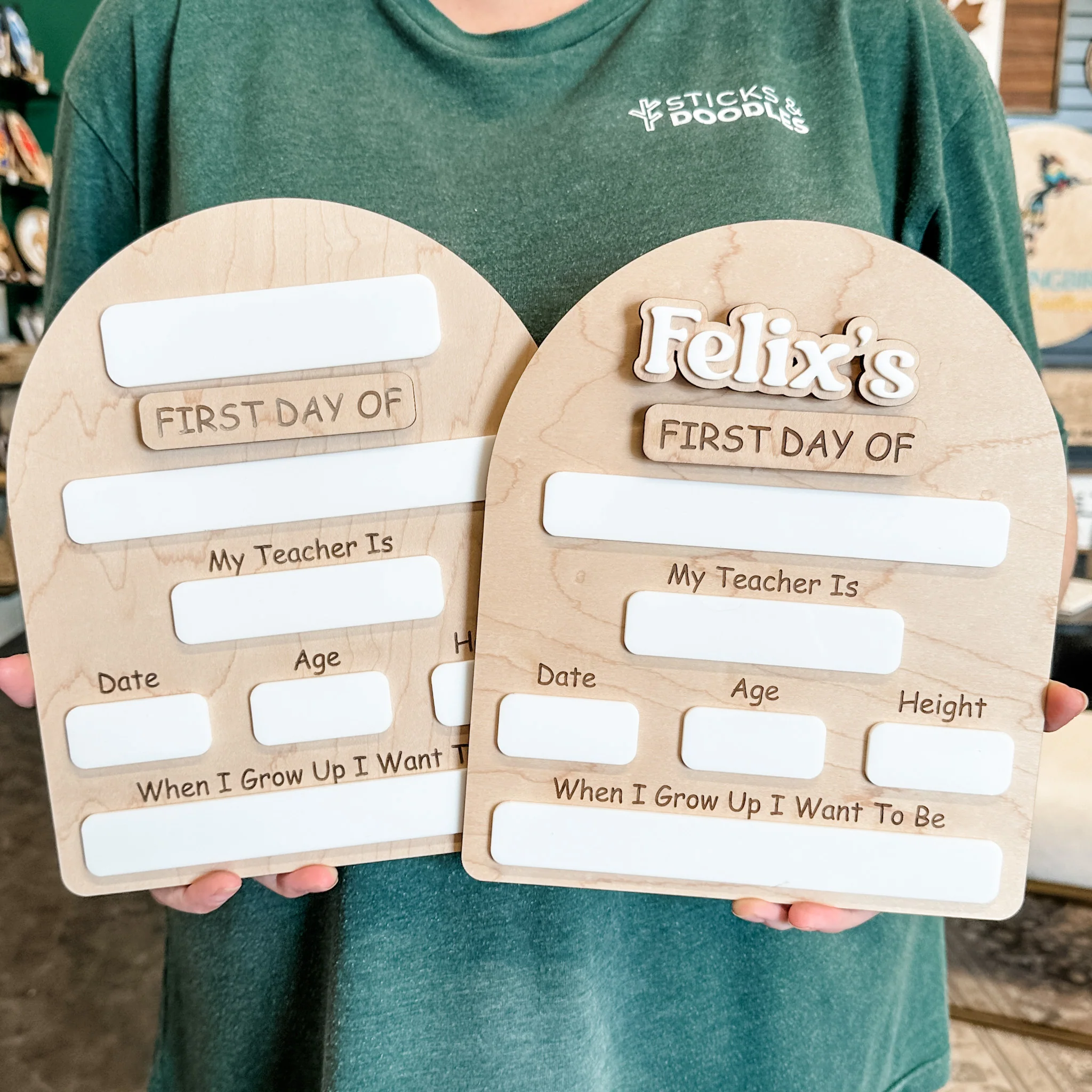 First & Last Day of School • Reversible Wood Arch Mini Sign • For Back to School & Year-End Memories - Image 7