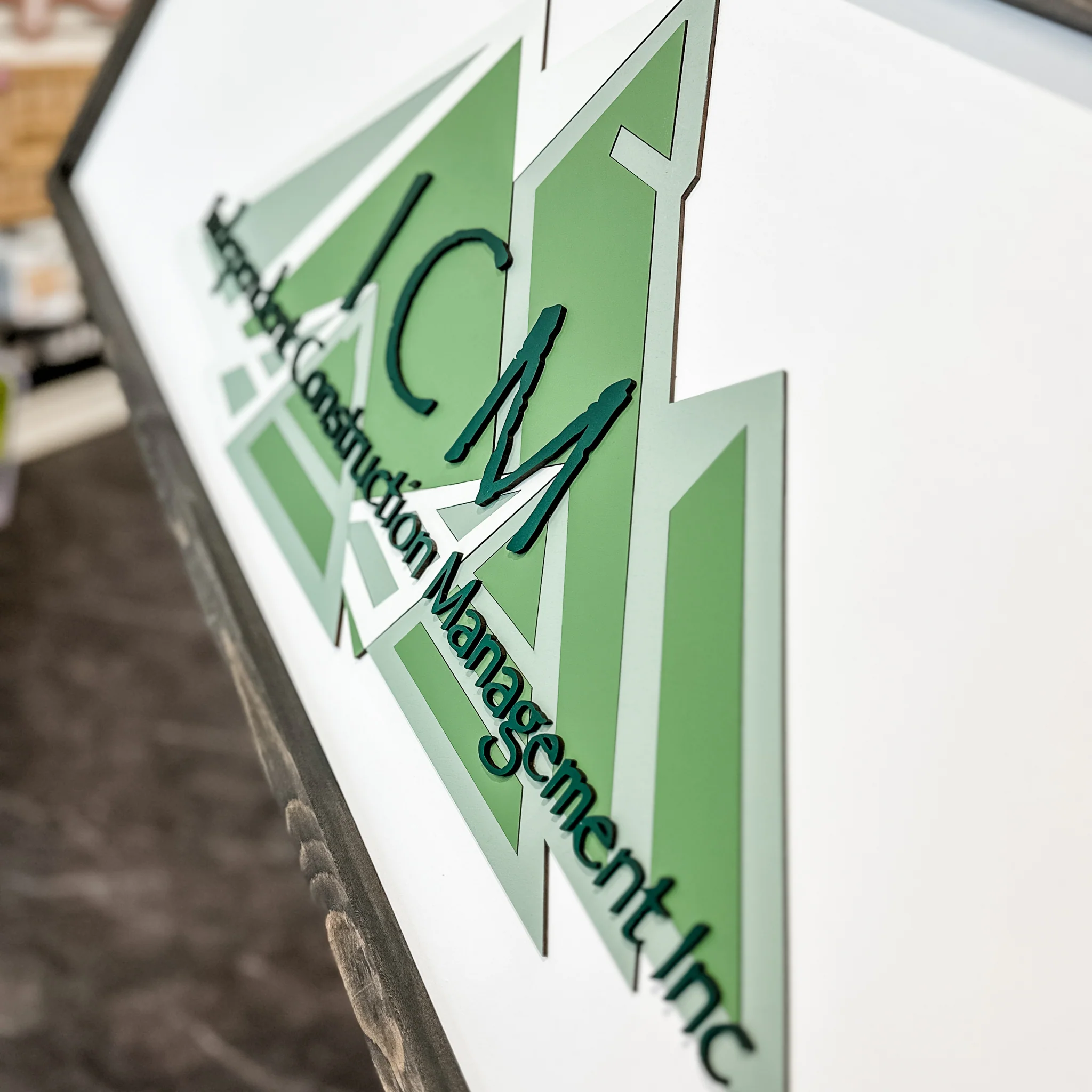 Custom Framed Logo Wood Sign - Image 10