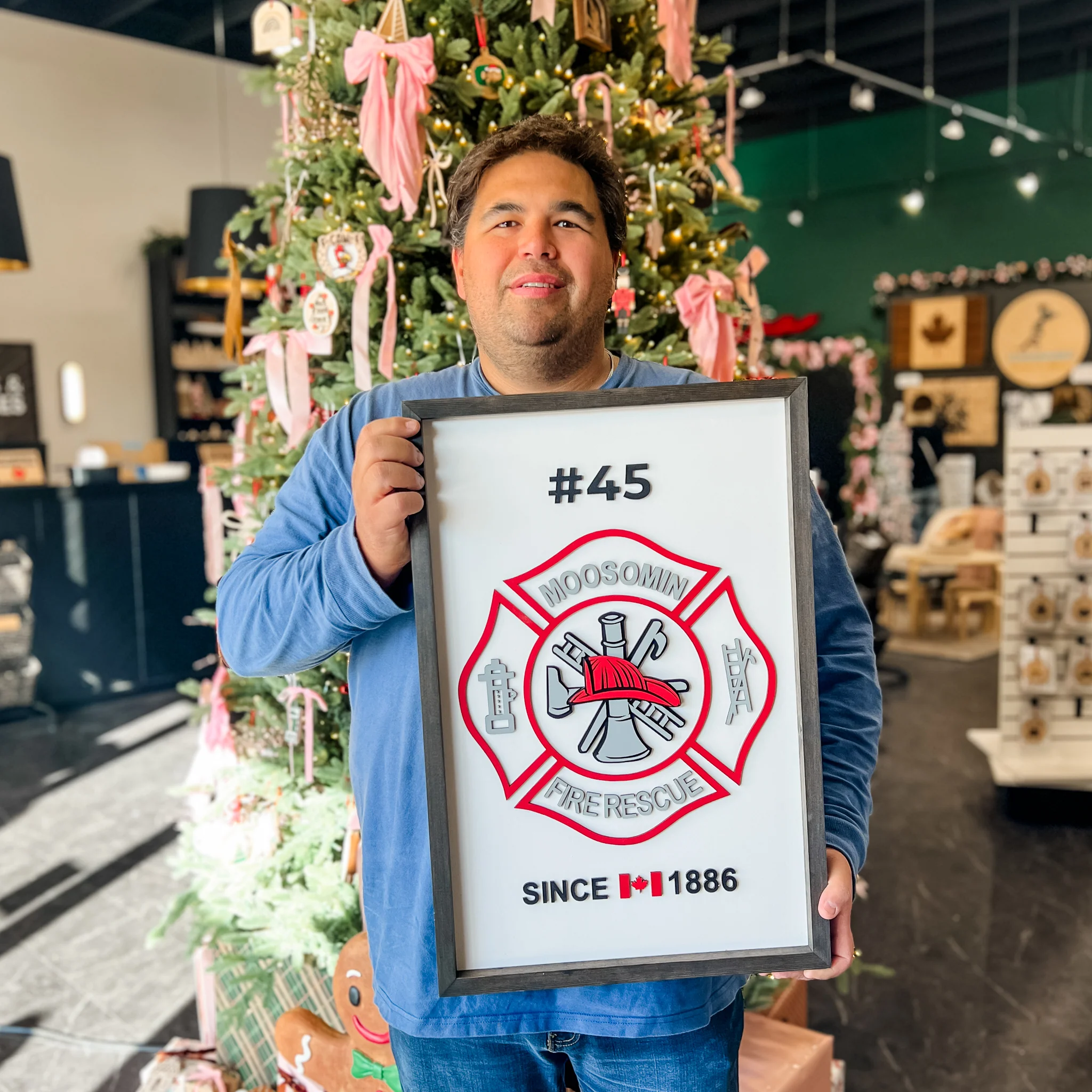 Custom Framed Logo Wood Sign - Image 17