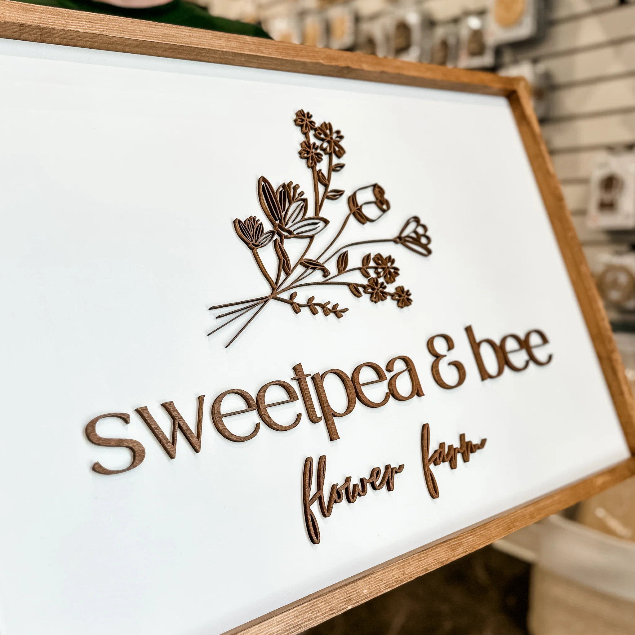 Custom Framed Logo Wood Sign - Image 6