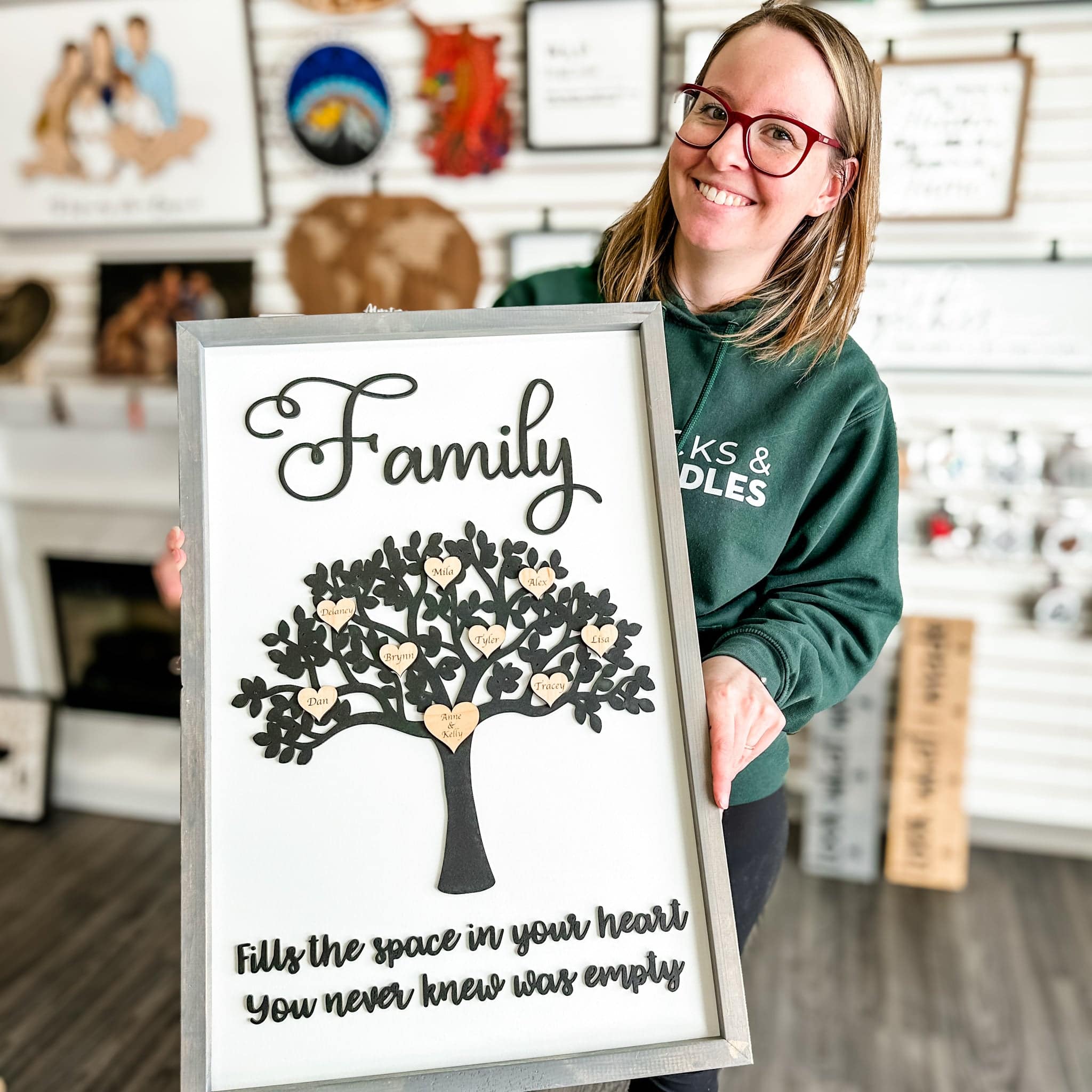 Personalized Family Tree Framed Sign - Image 4