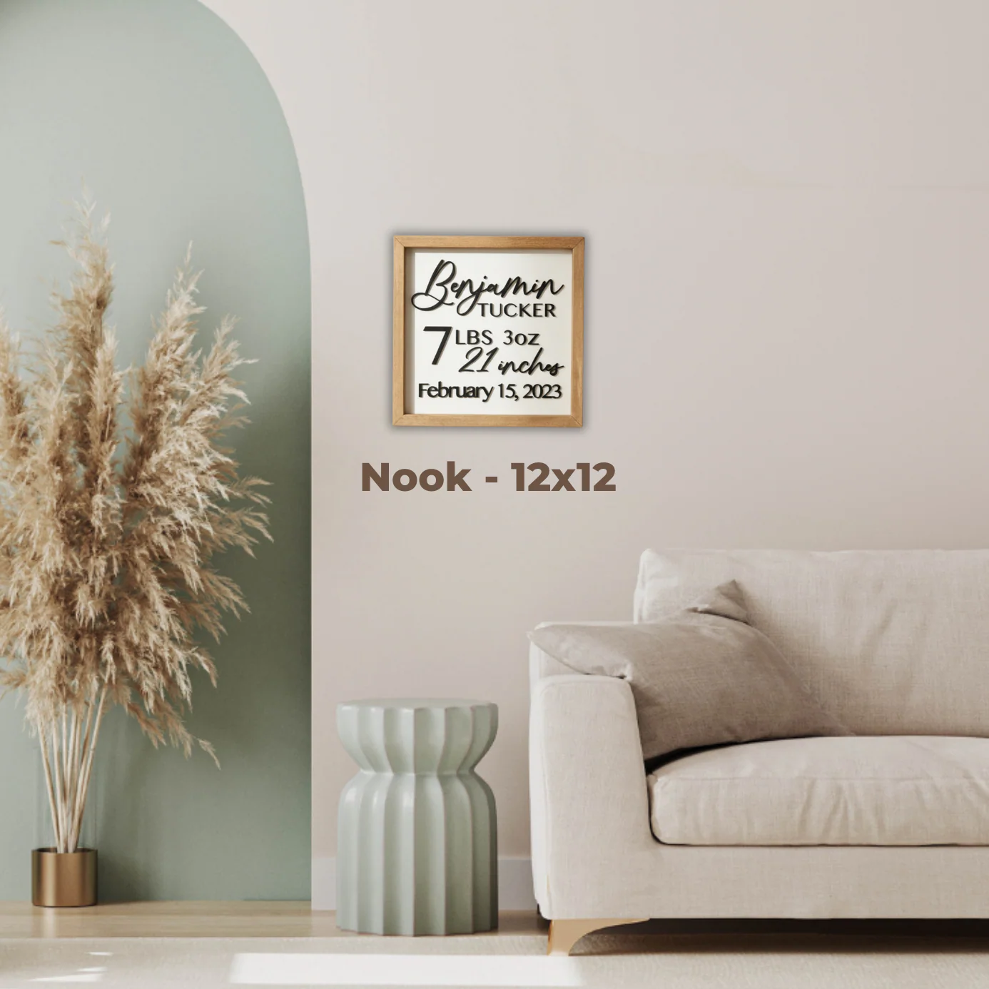 Personalized Birth Stats Name Sign - Image 6