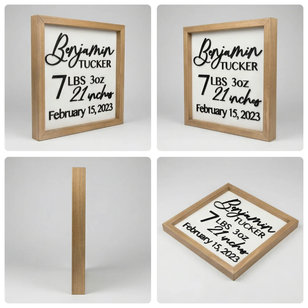 Personalized Birth Stats Name Sign - Image 7