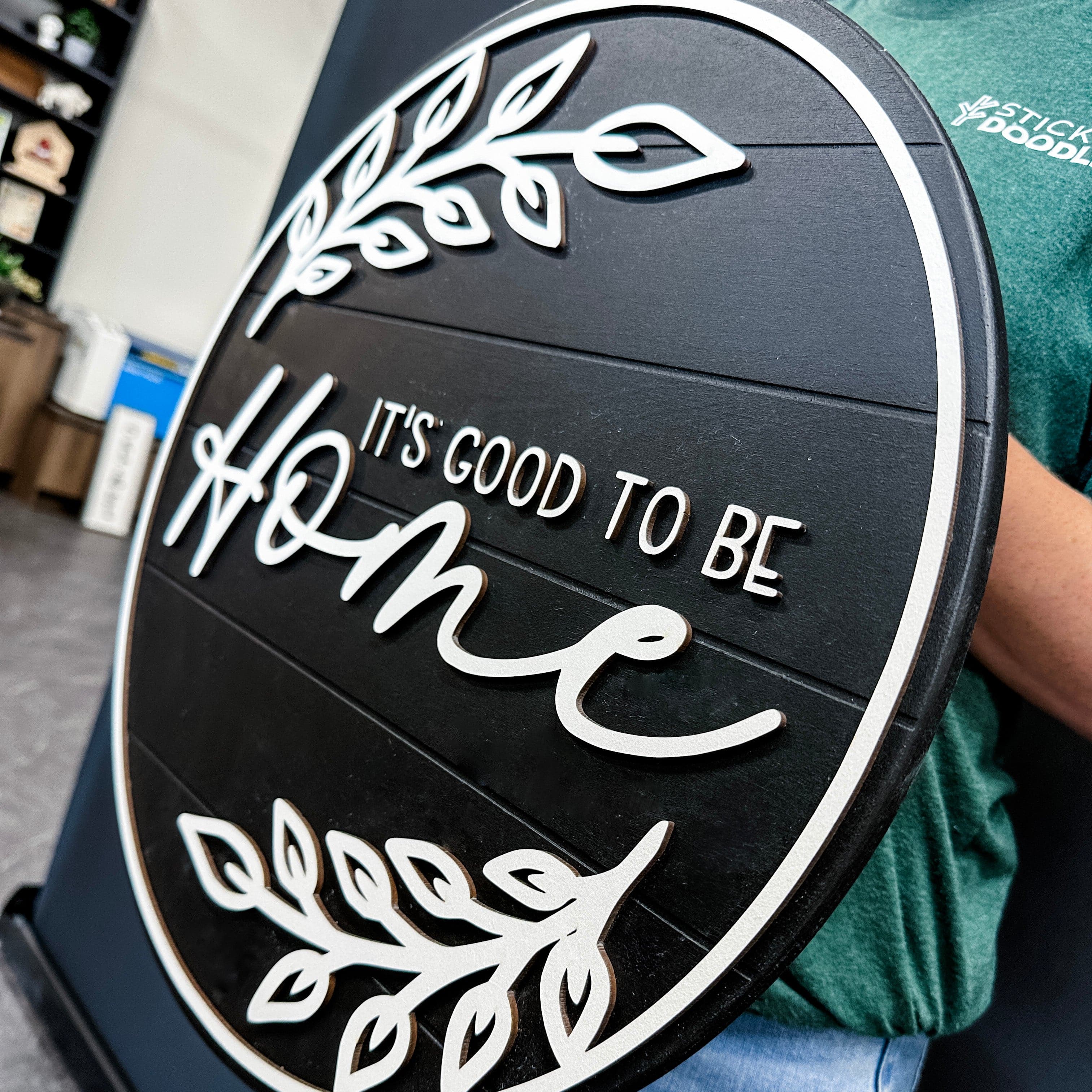 It's Good to Be Home Wood Name Sign - Image 4