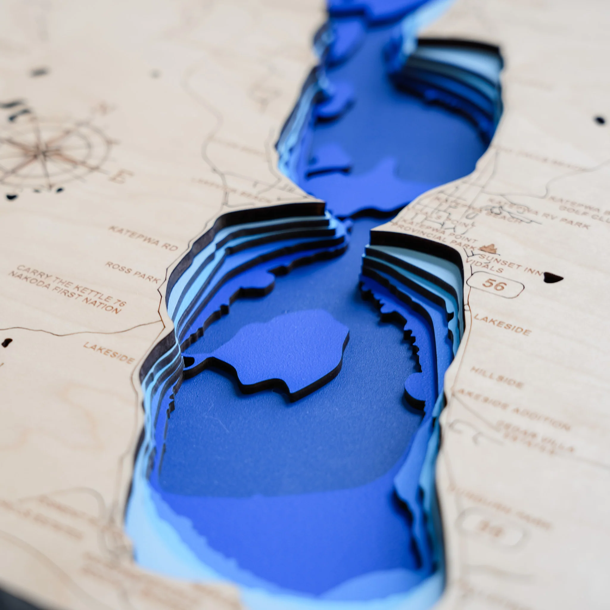 Katepwa Lake 3D Wood Map - Image 11