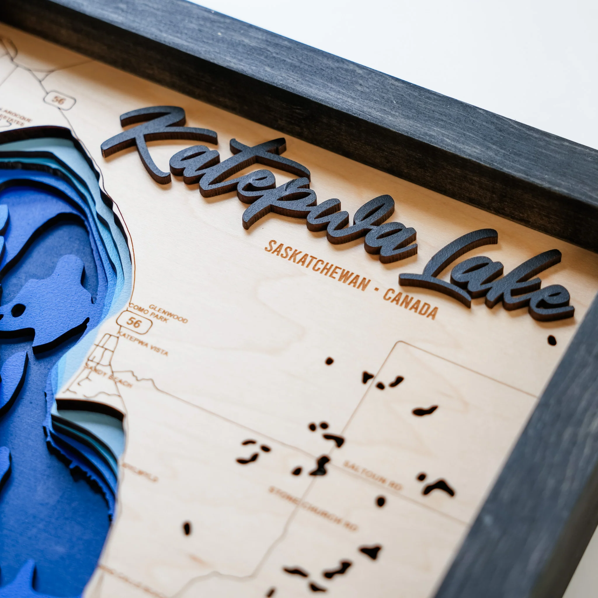 Katepwa Lake 3D Wood Map - Image 4