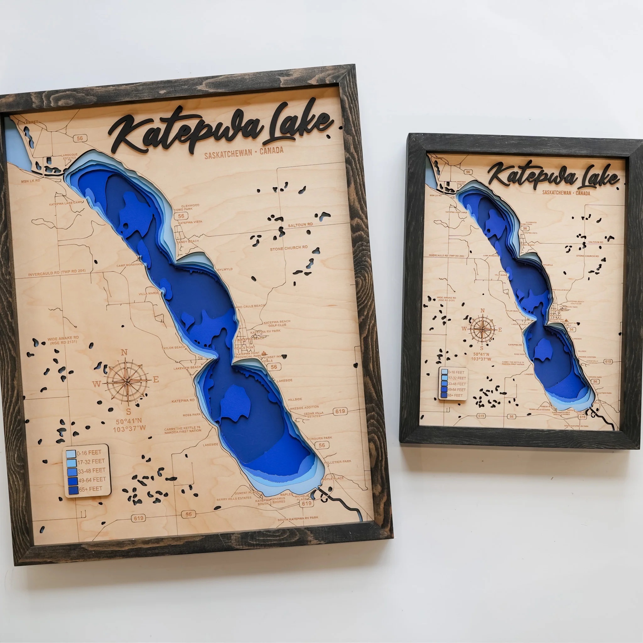 Katepwa Lake 3D Wood Map - Image 5