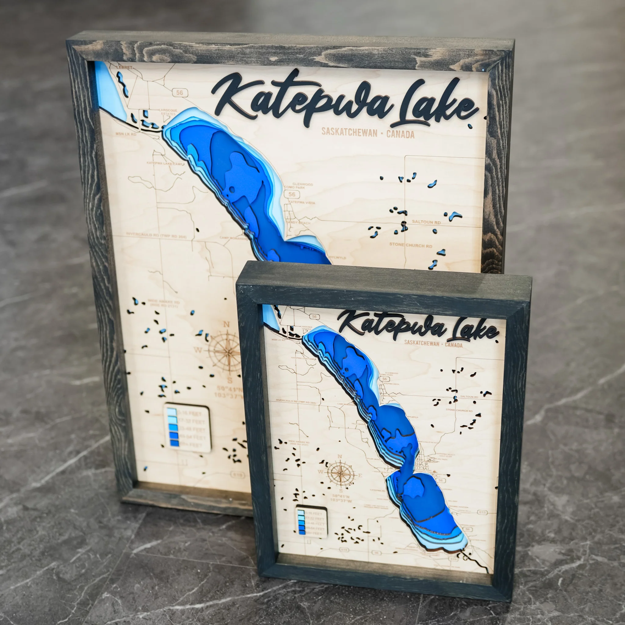 Katepwa Lake 3D Wood Map - Image 6