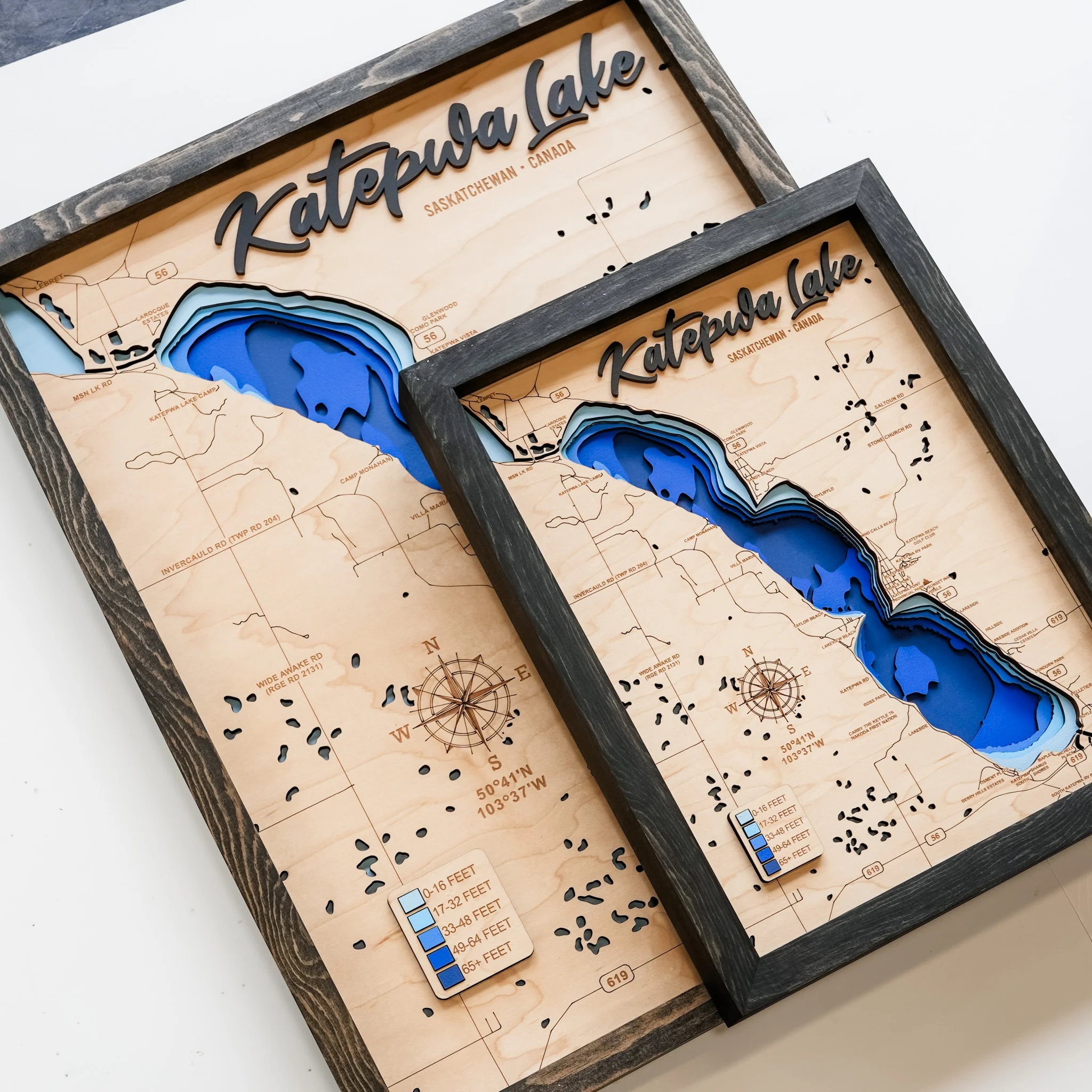 Katepwa Lake 3D Wood Map - Image 8