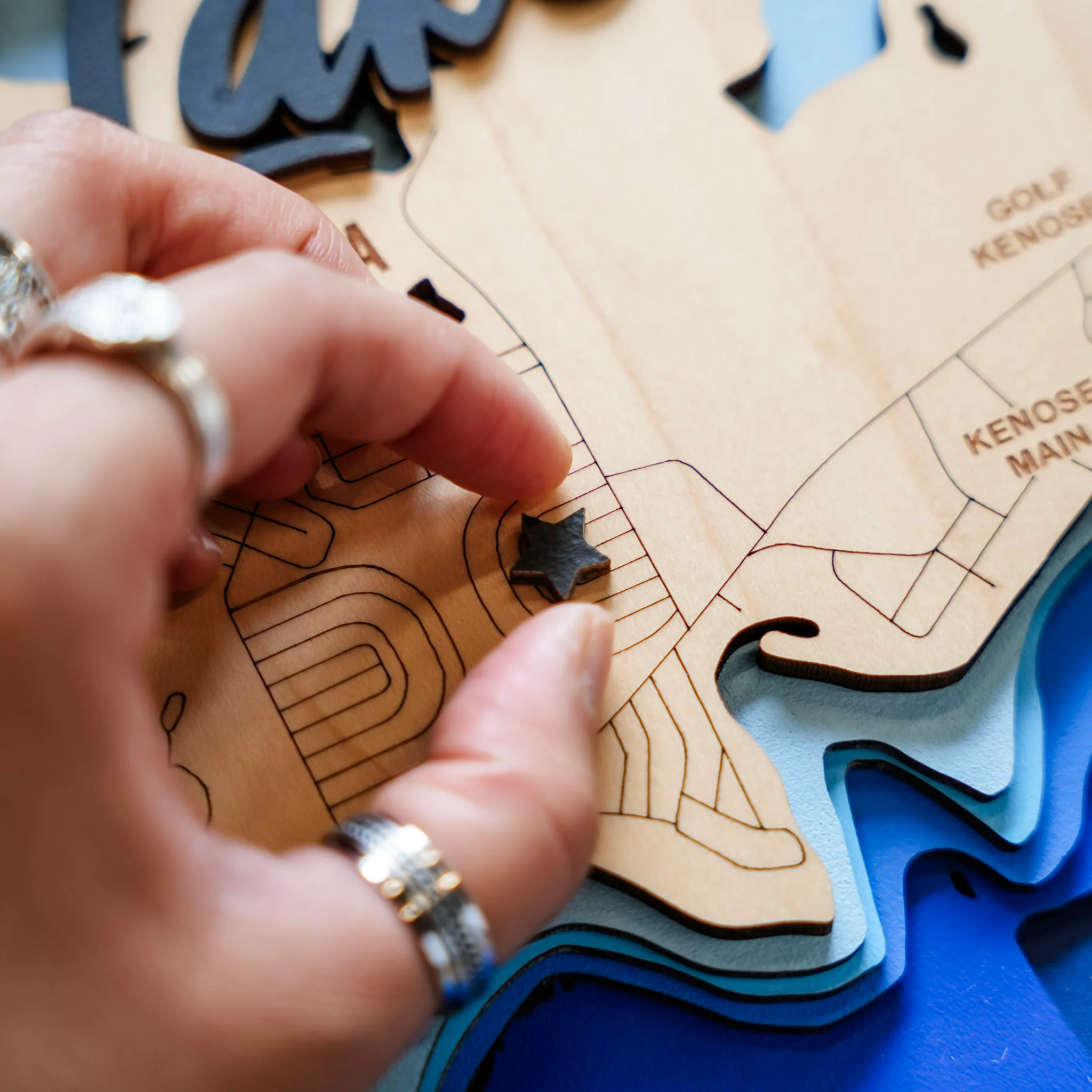 Kenosee Lake 3D Wood Map - Image 3