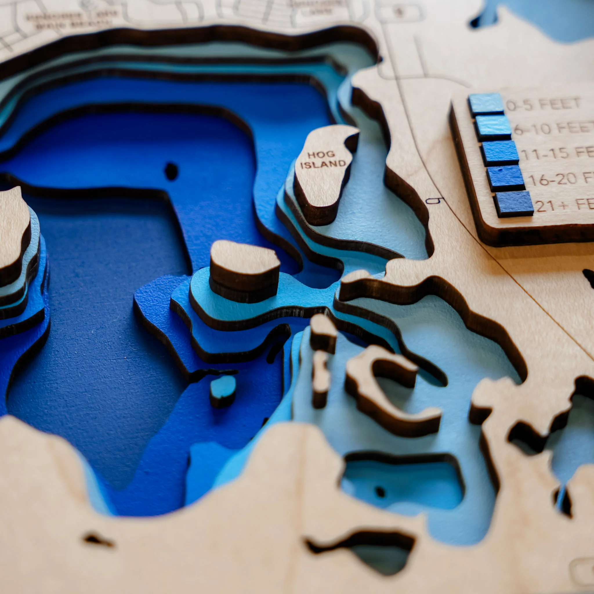 Kenosee Lake 3D Wood Map - Image 4