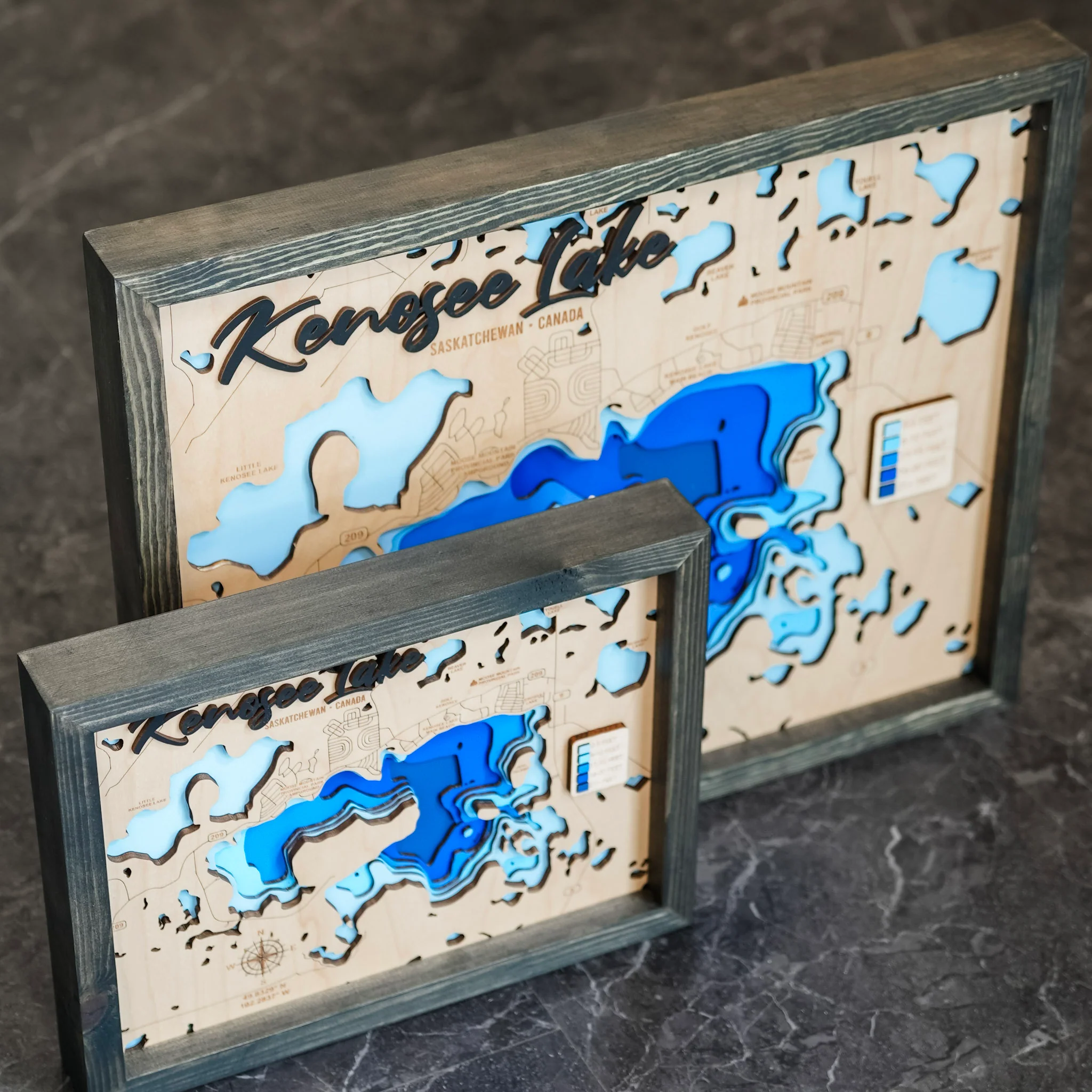 Kenosee Lake 3D Wood Map - Image 6