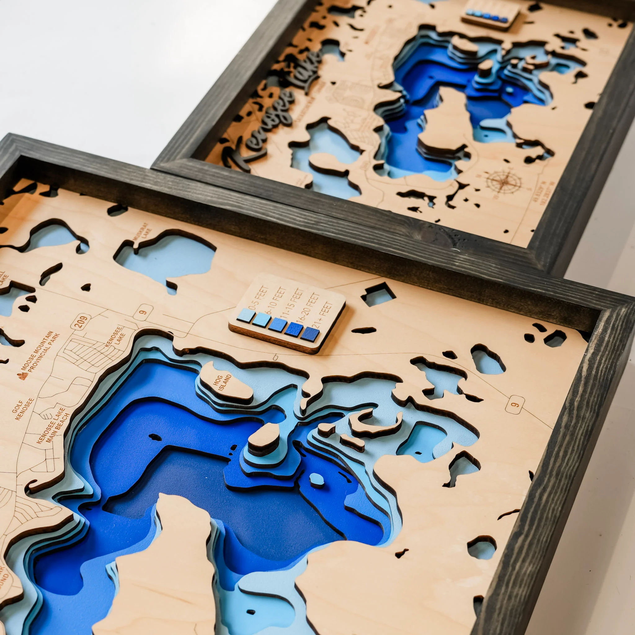 Kenosee Lake 3D Wood Map - Image 8