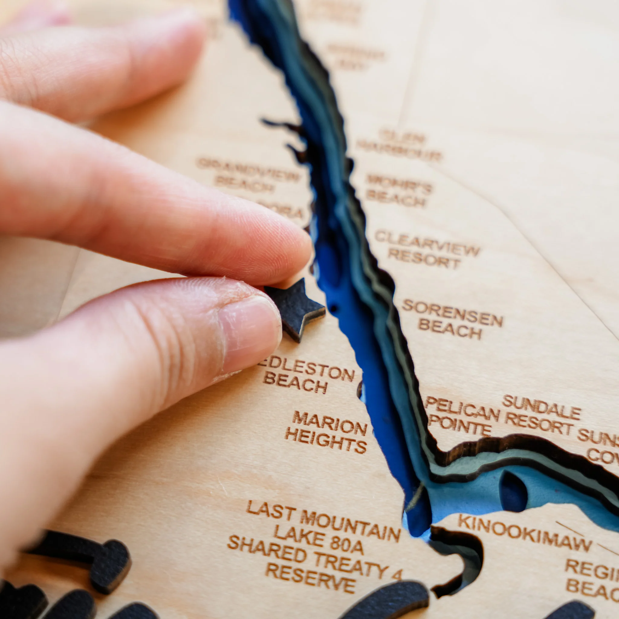 Last Mountain Lake 3D Wood Map - Image 3