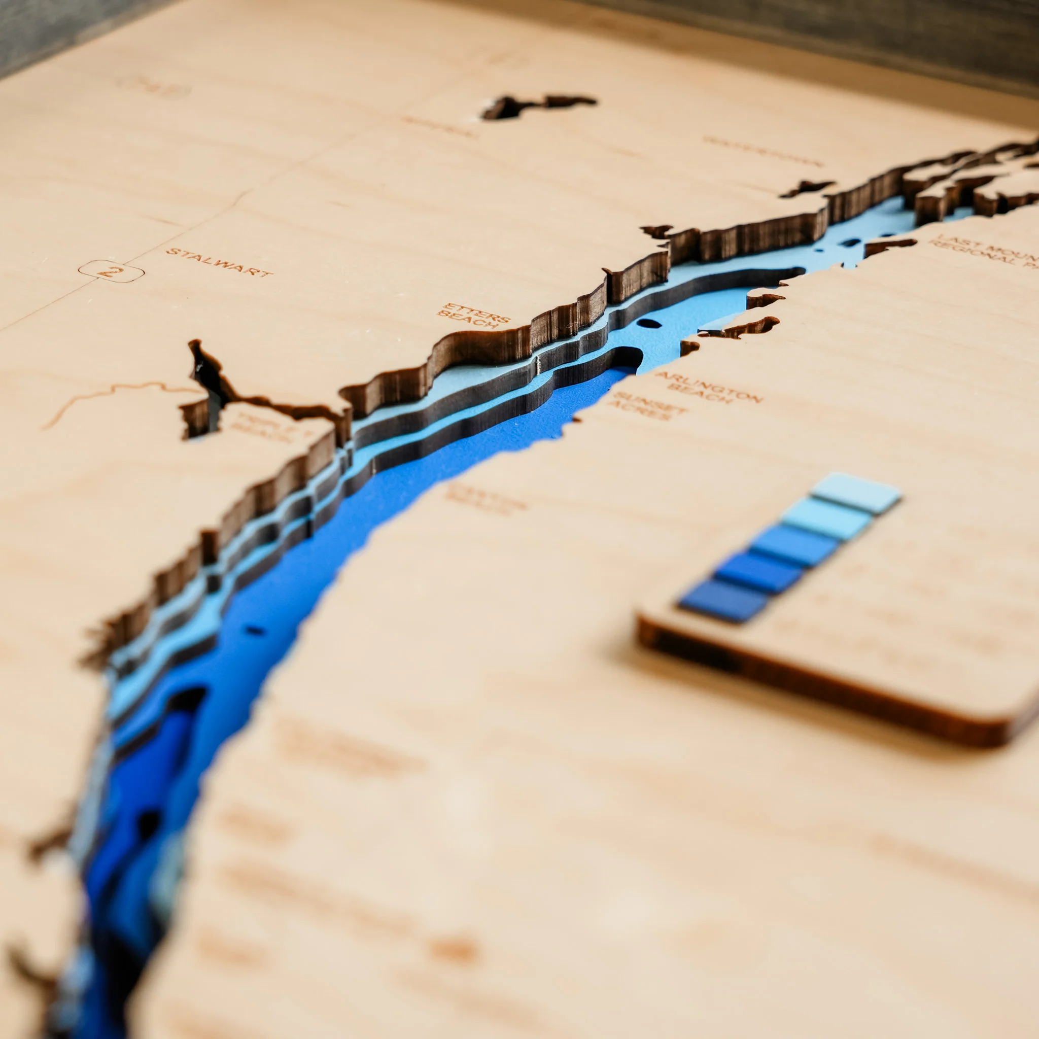 Last Mountain Lake 3D Wood Map - Image 4