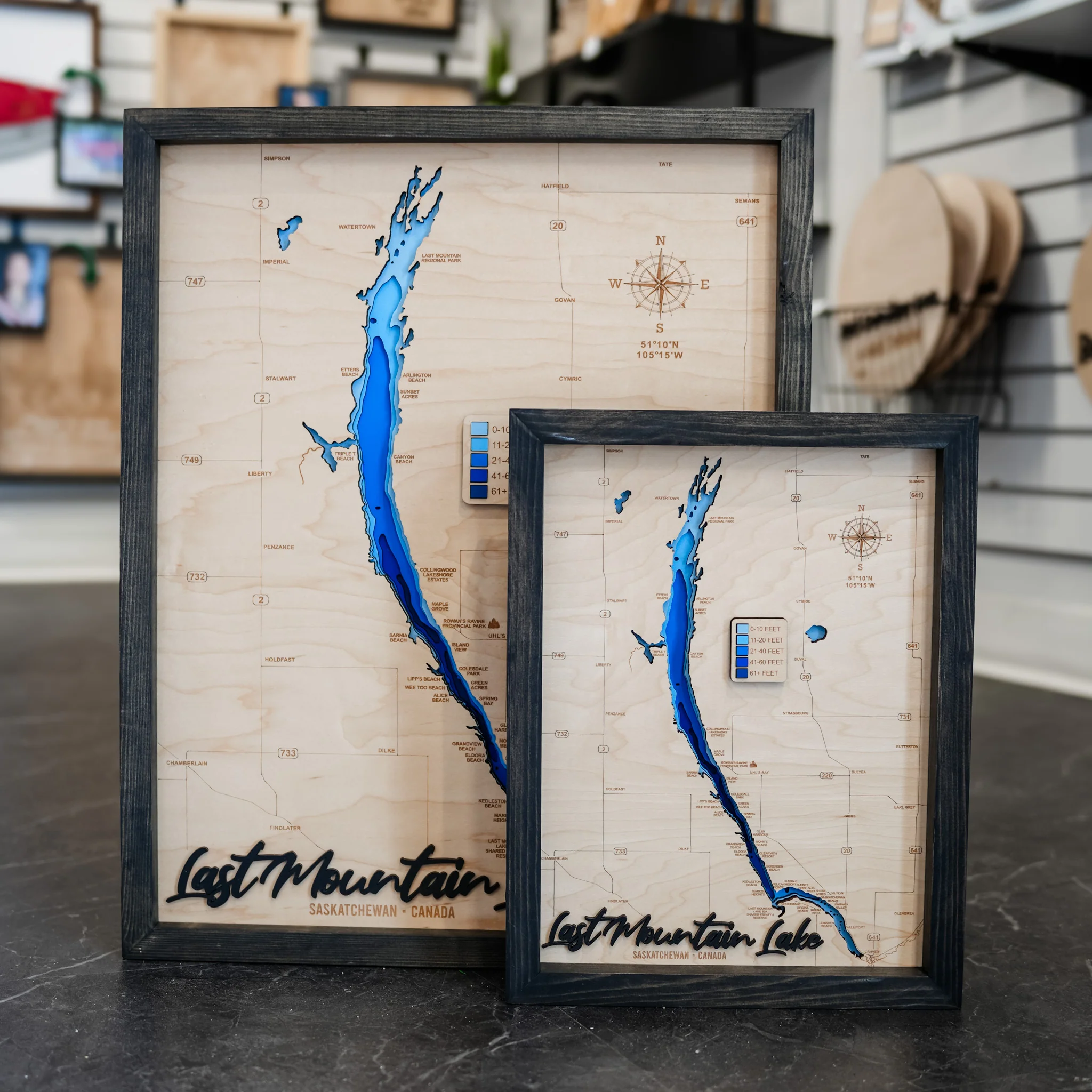 Last Mountain Lake 3D Wood Map - Image 5