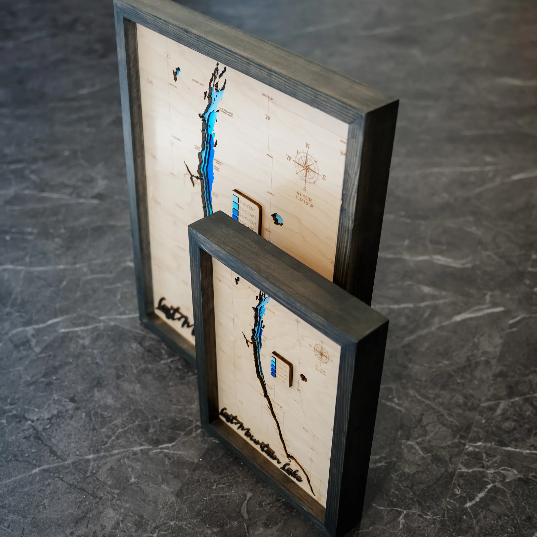 Last Mountain Lake 3D Wood Map - Image 6