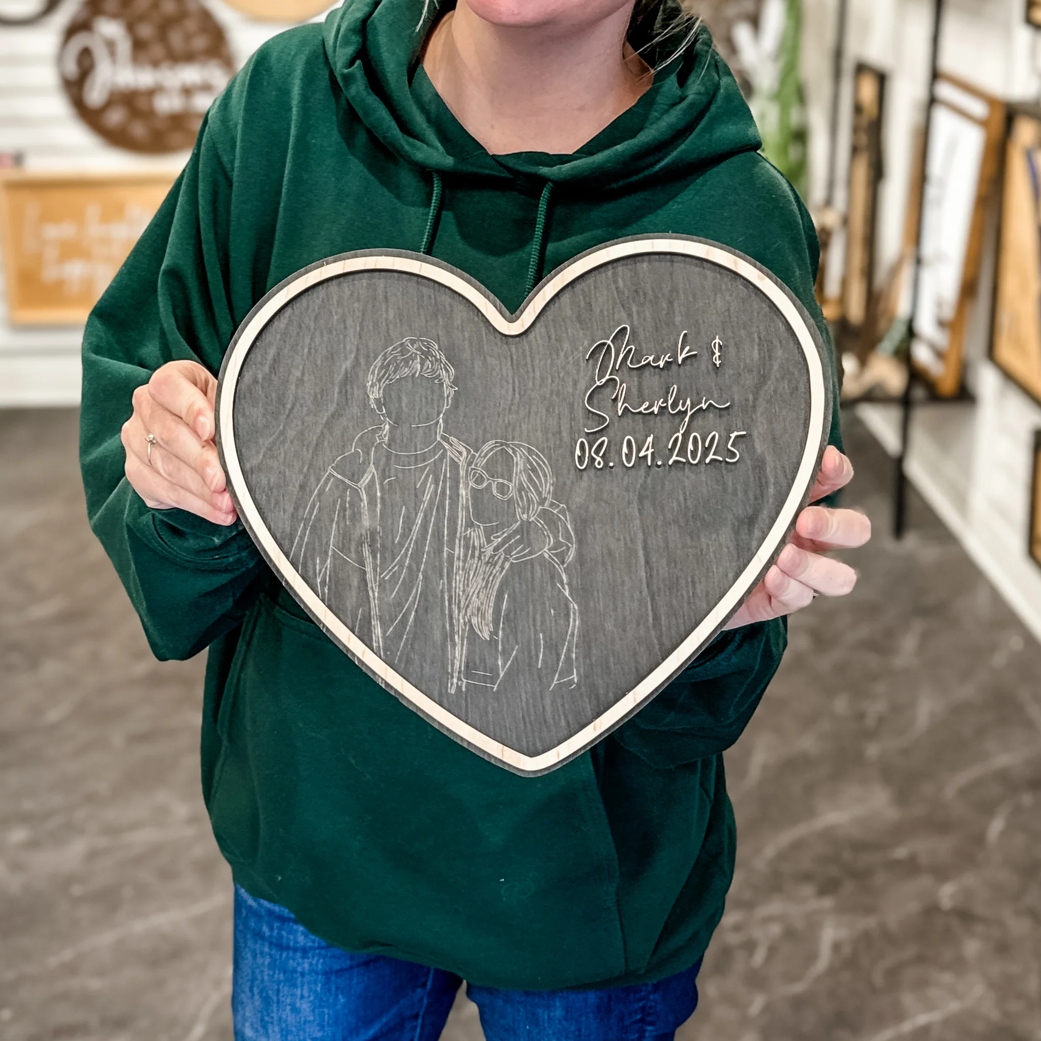 Couples Heart Photo Artwork - Image 3