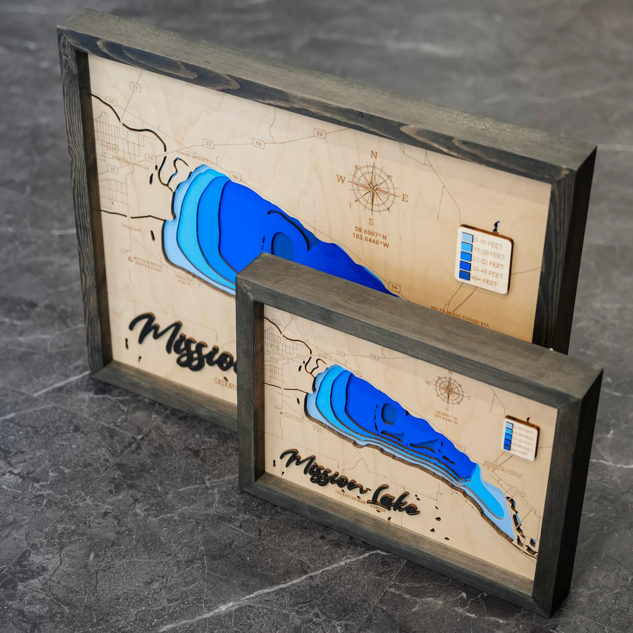 Mission Lake 3D Wood Map - Image 5