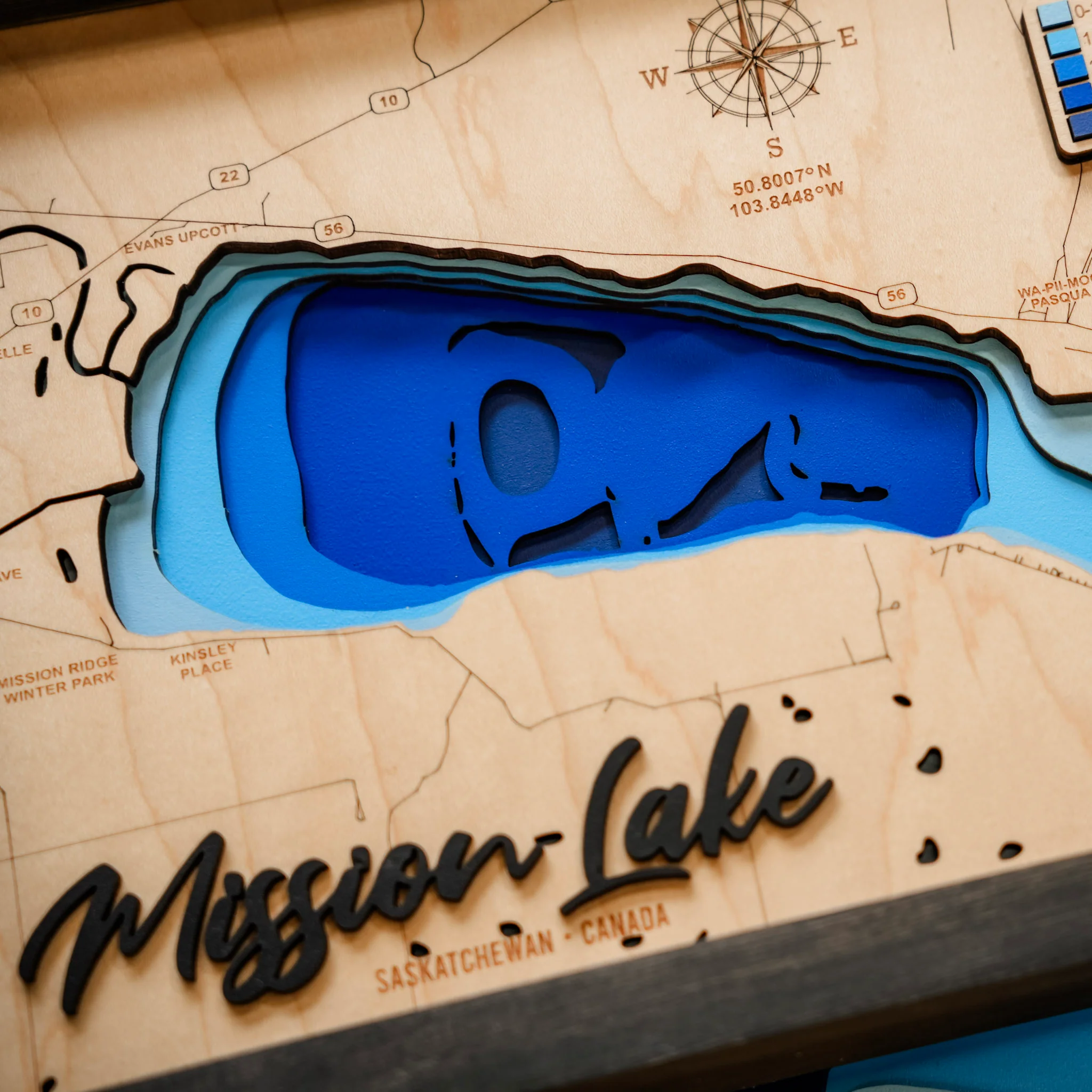 Mission Lake 3D Wood Map - Image 8