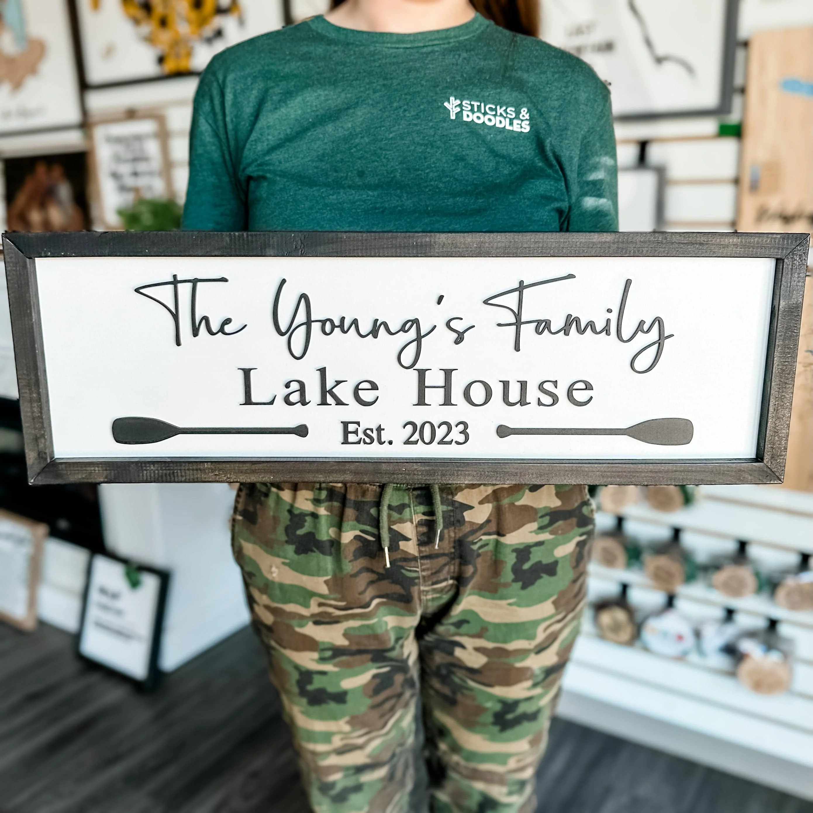 The Lake House Wood Sign - Image 8