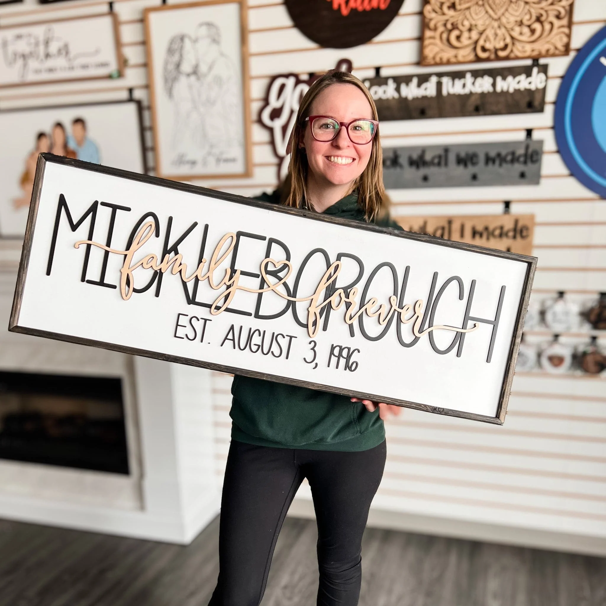 The Multilayer Framed Family Name Sign - Image 3