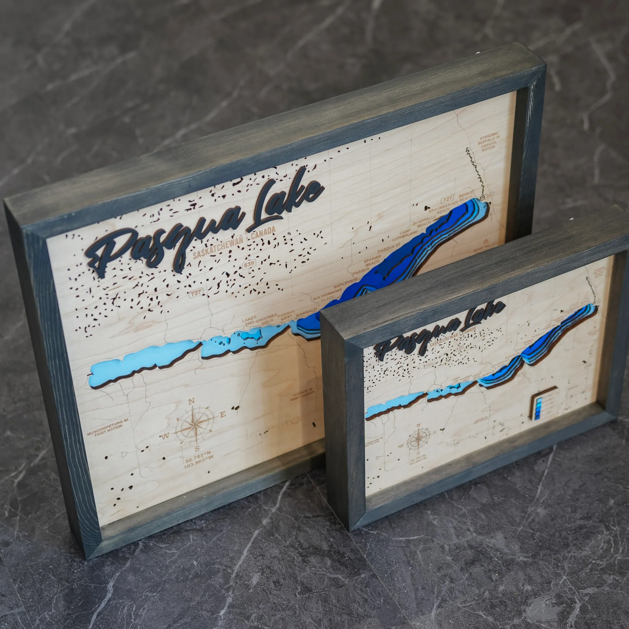 Pasqua Lake 3D Wood Map - Image 5