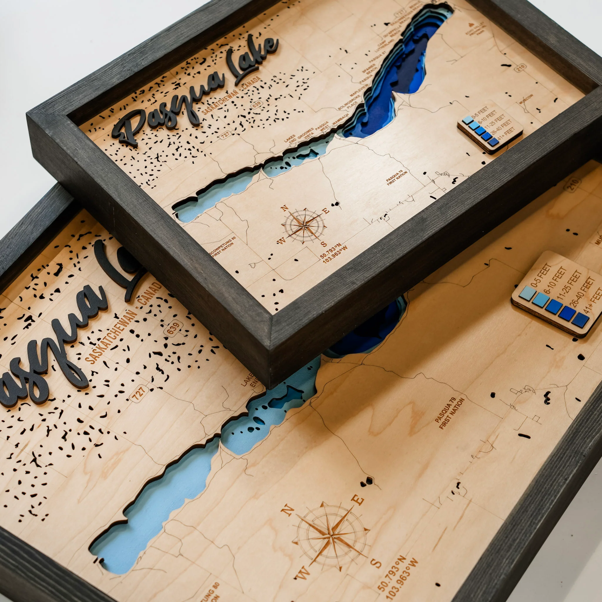 Pasqua Lake 3D Wood Map - Image 7