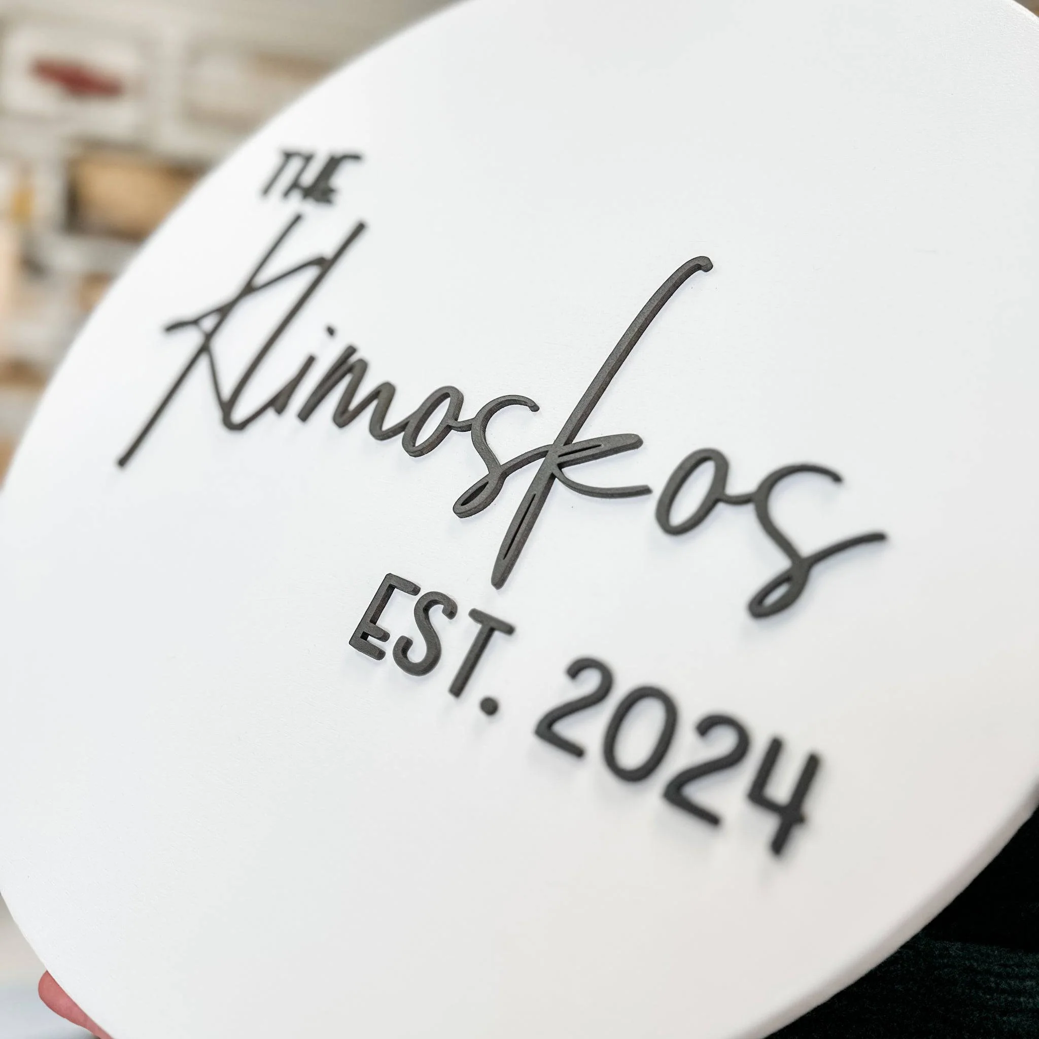 Round Wood Wedding Guestbook Sign - Image 10