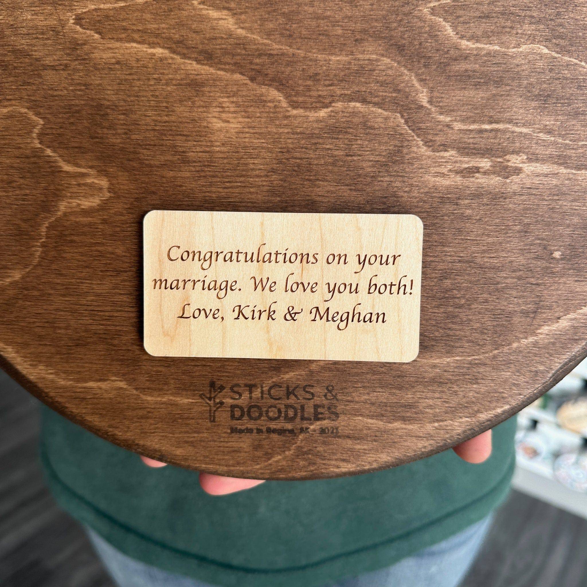 Round Wood Wedding Guestbook Sign - Image 8