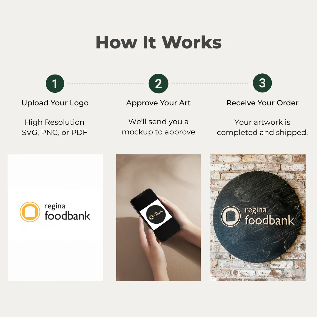 Custom Round Logo Sign - Image 11