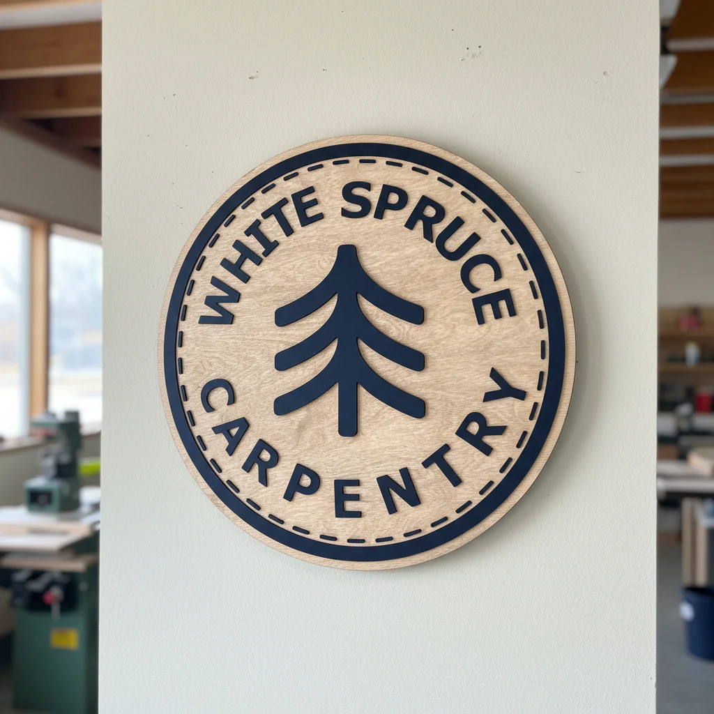 Custom Round Logo Sign - Image 4