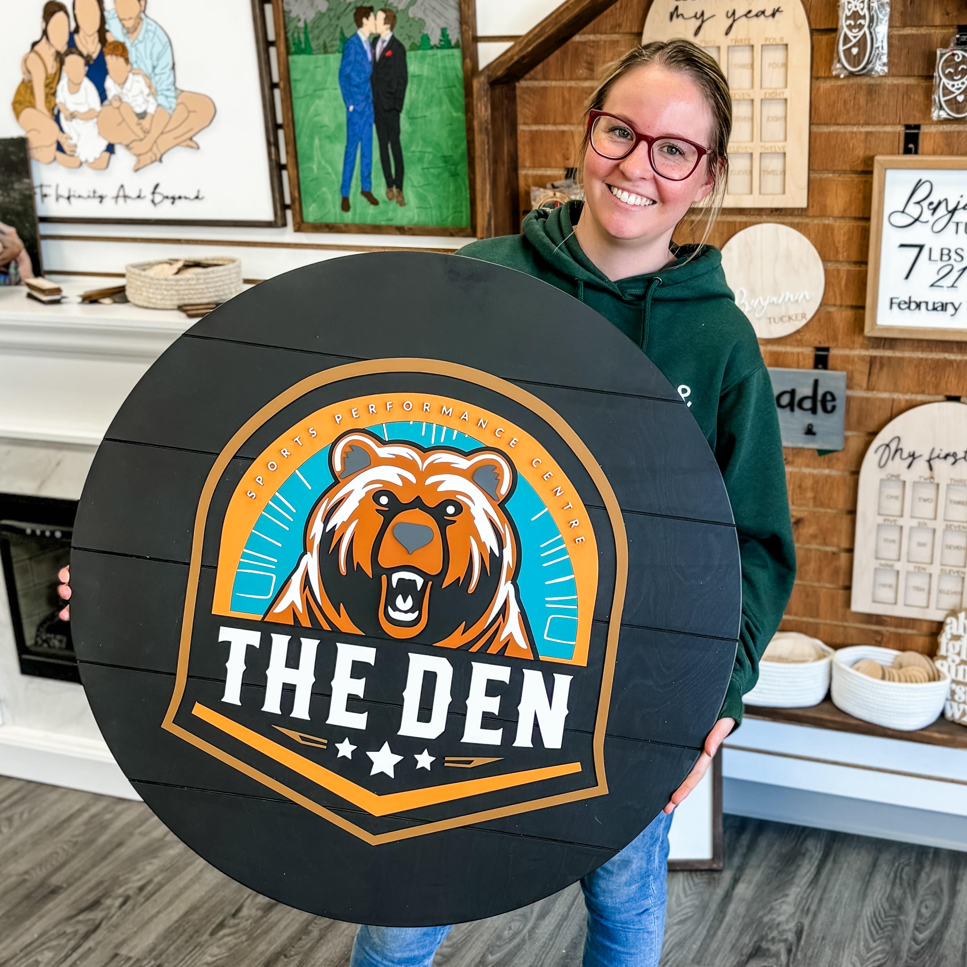 Custom Round Logo Sign - Image 5