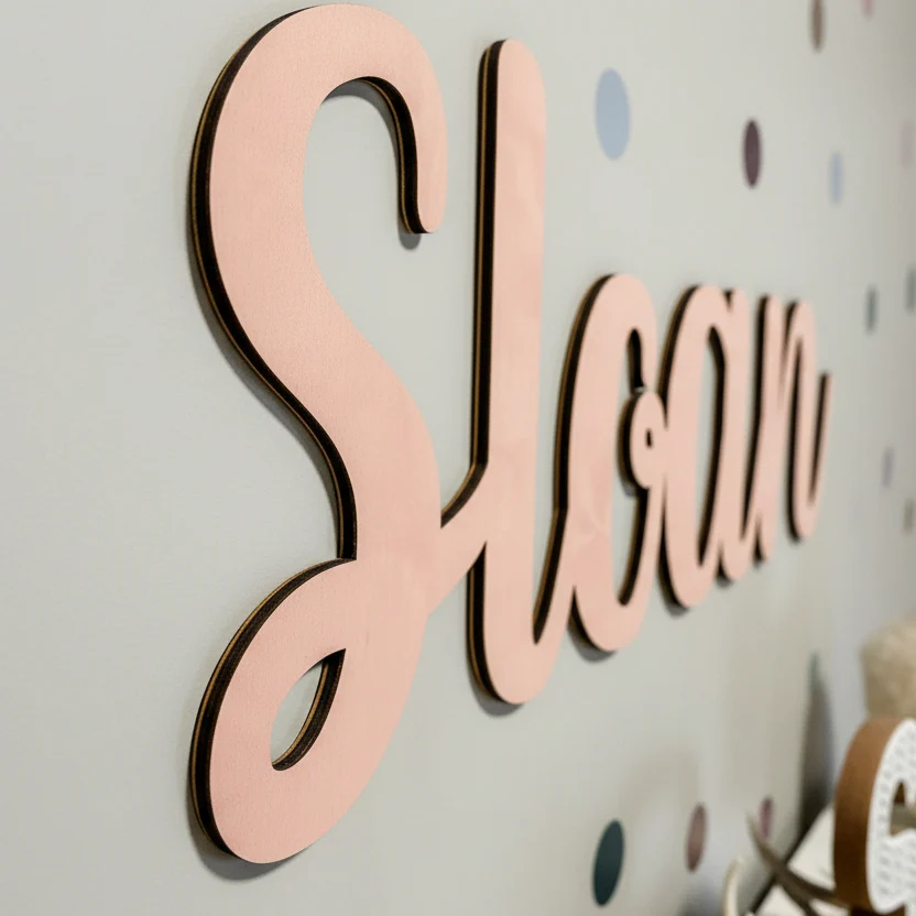 Floating Wood Nursery Name Sign for Kids’ Rooms - Image 4