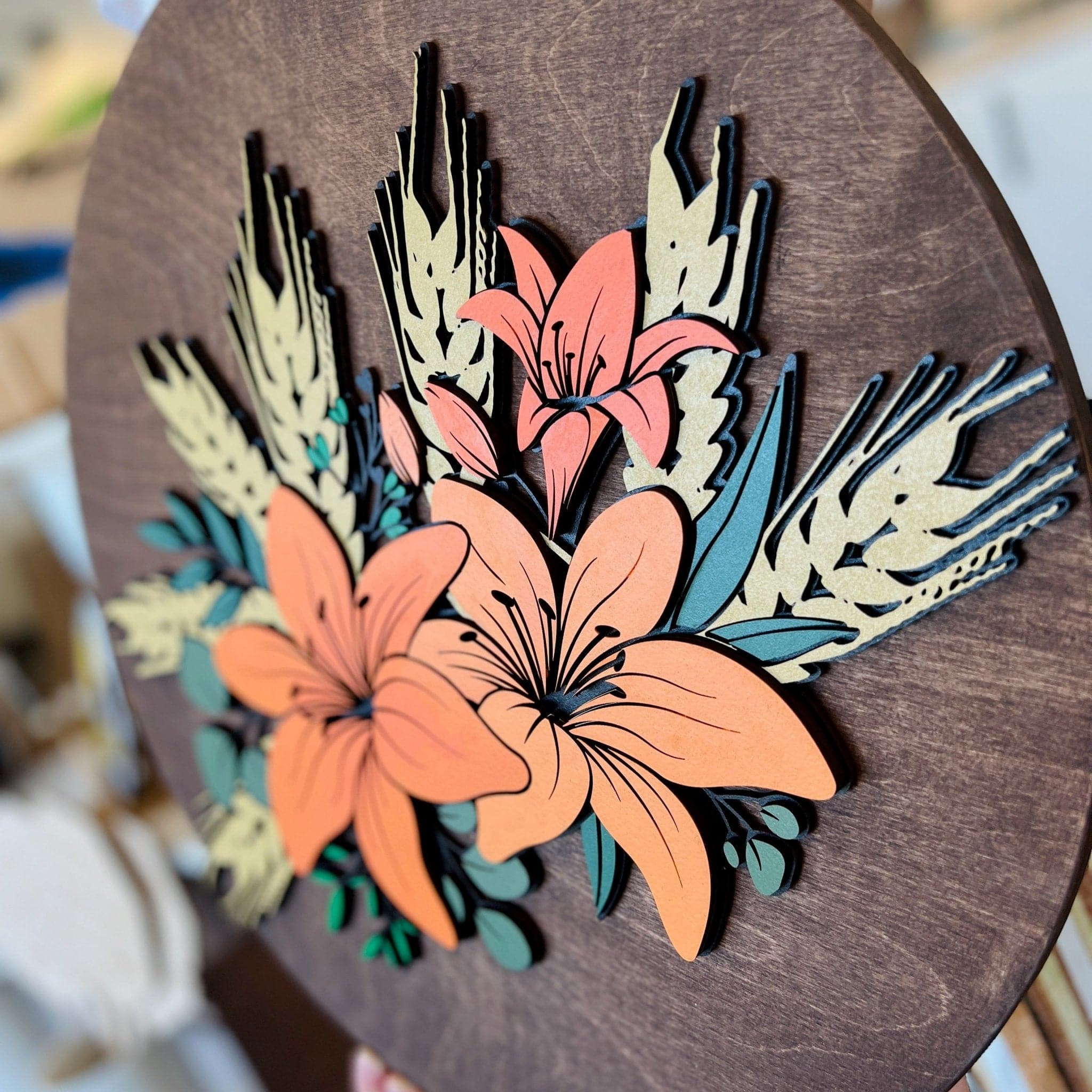 Round Lily Artwork - Image 3