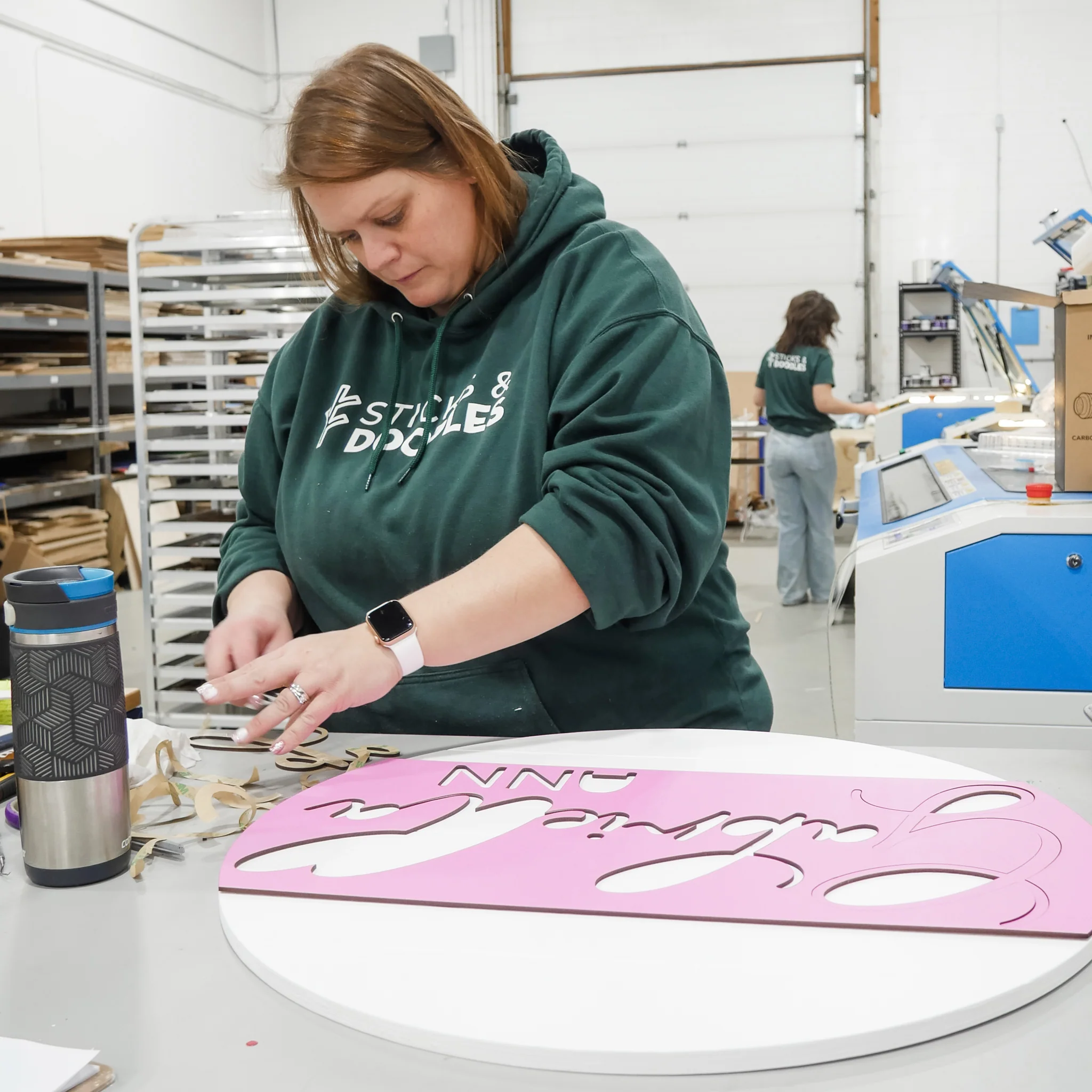 Round Wood Nursery Name Sign for Kids’ Rooms - Image 6