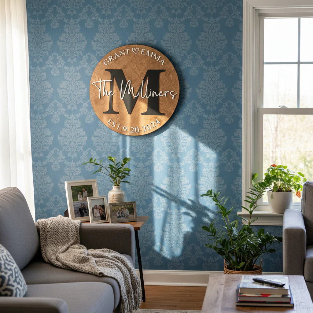 The Timeless Round Family Name Sign - Image 3