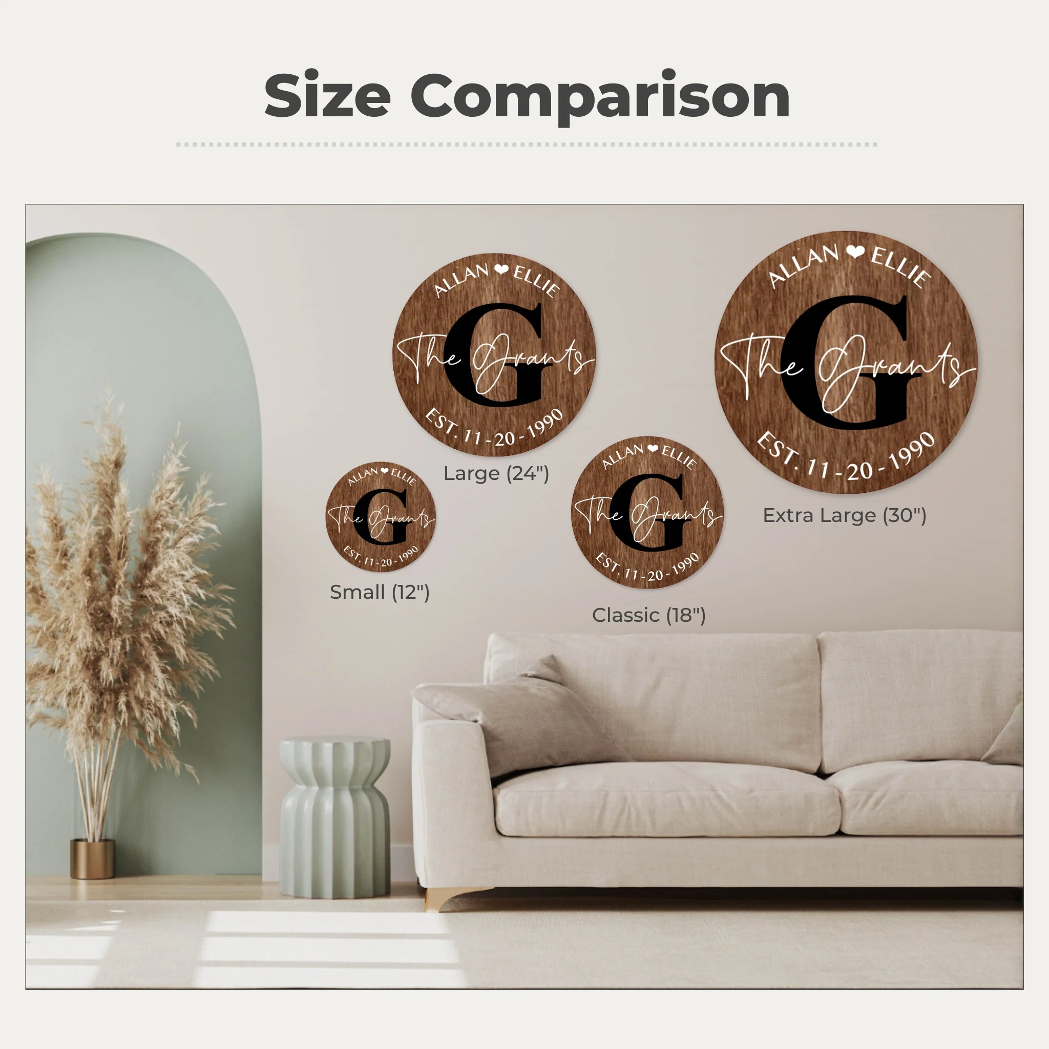 The Timeless Round Family Name Sign - Image 9