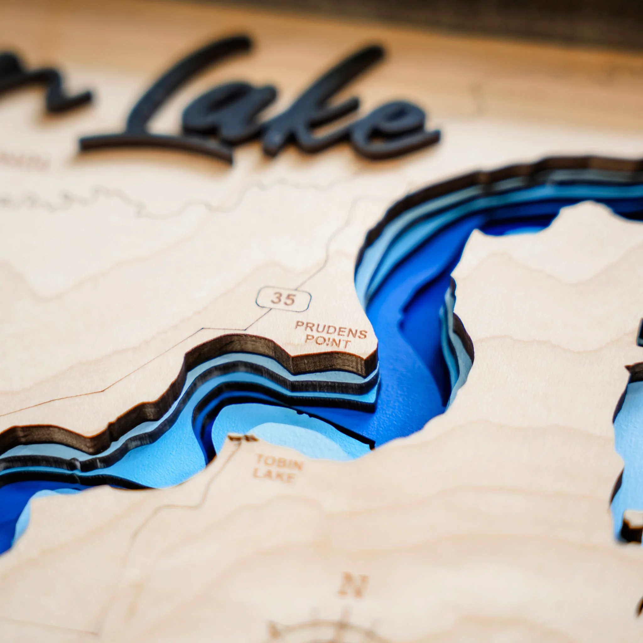 Tobin Lake 3D Wood Map - Image 6
