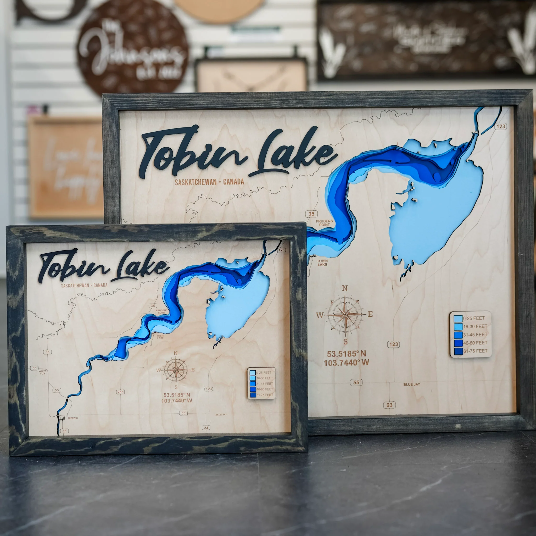 Tobin Lake 3D Wood Map - Image 8