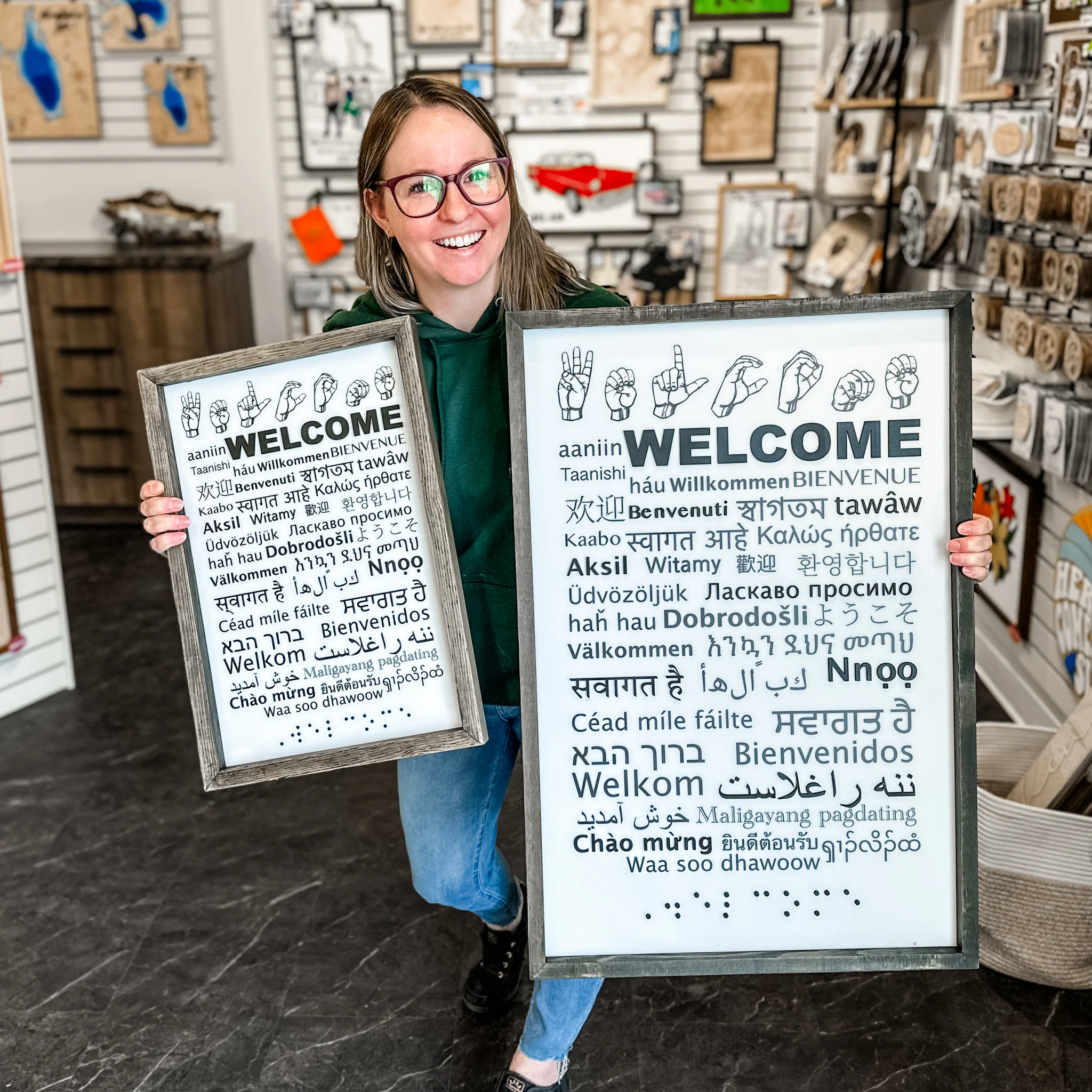 Welcome in 40 Languages Sign - Image 5